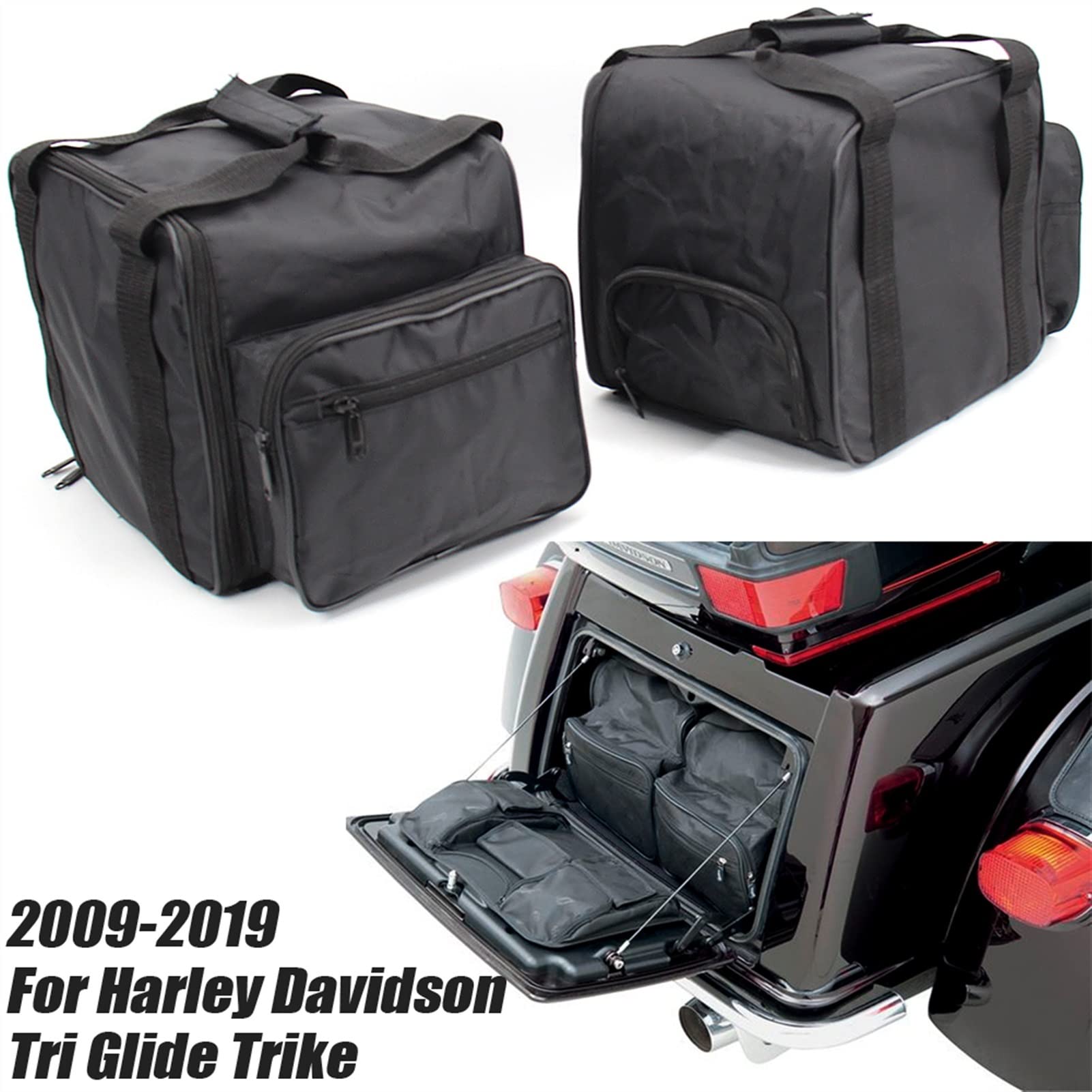 Sacoches De Moto Sac De Revêtement De Coffre Sacs De Bagages pour Harley Davidson Tri Glide Ultra FLHTCUTG 2020 2019 2018 2017 2016 2014 Décorer
