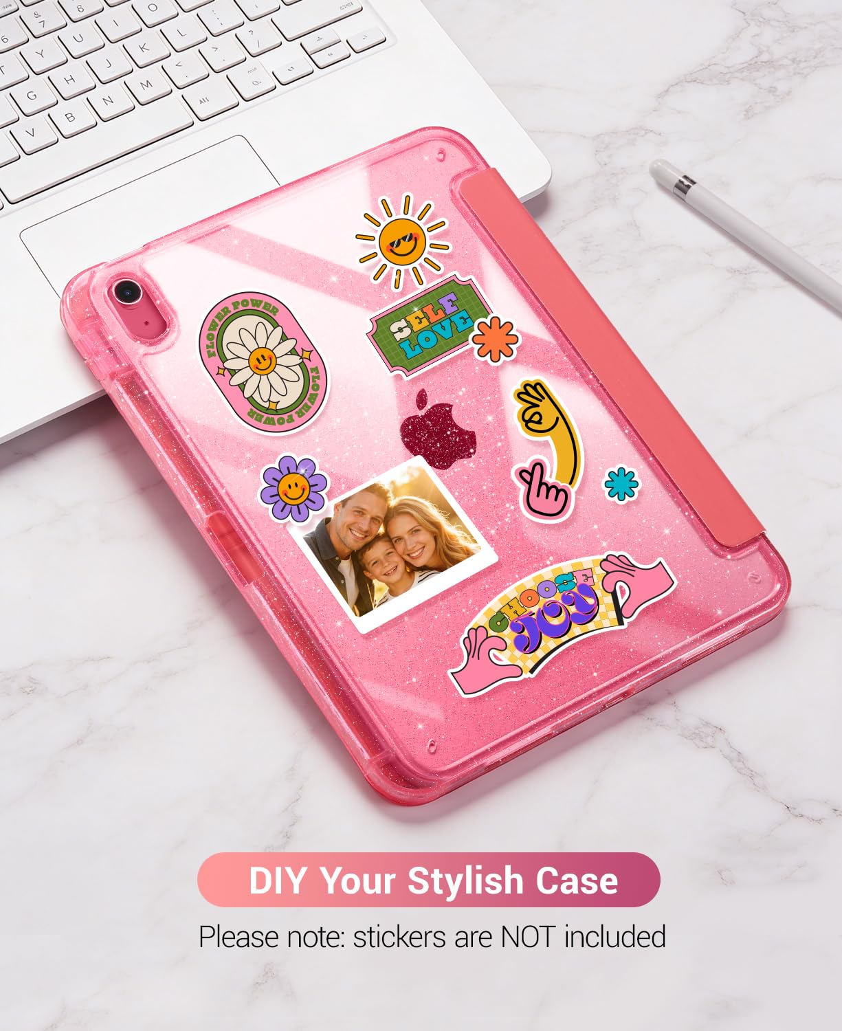 CoBak Case for iPad (A16) 11th Generation 11 Inch 2025, iPad 10th Generation 10.9 Inch 2022 - Protective Cover with Multi-Angle Includes Portrait Stand, Pencil Holder and Auto Wake/Sleep, Pink — view 9