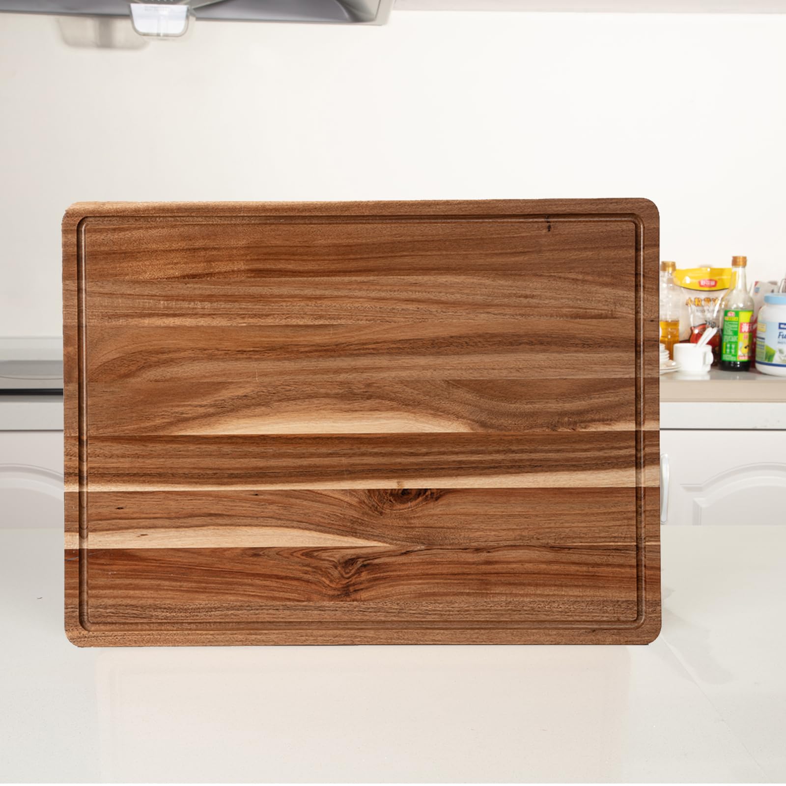 Tabla De Cortar De Acacia Extra Grande 60 X 45 Cm Con Ranura | Envío Gratis
