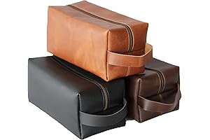 Genuine Leather Travel Toiletry Bag