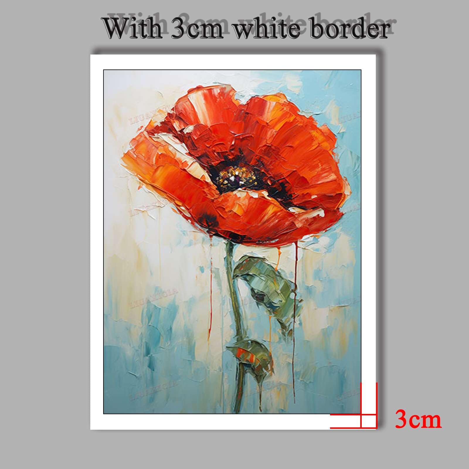 Amazon.com: LIUAXICIA Canvas pictures for wall decor Poppy