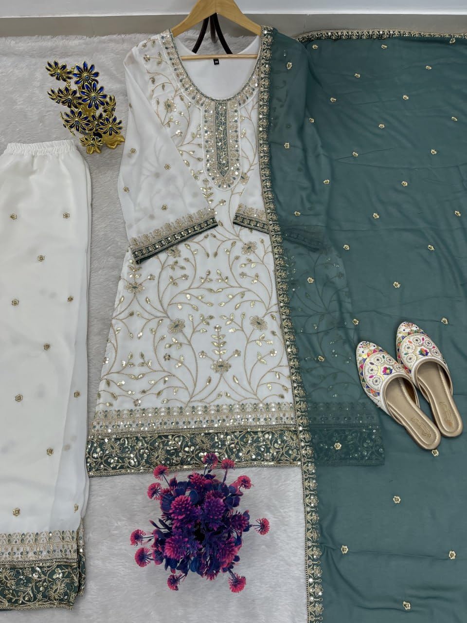 festival salwar kameez ready to wear suit indian pakistani style party wear for women.