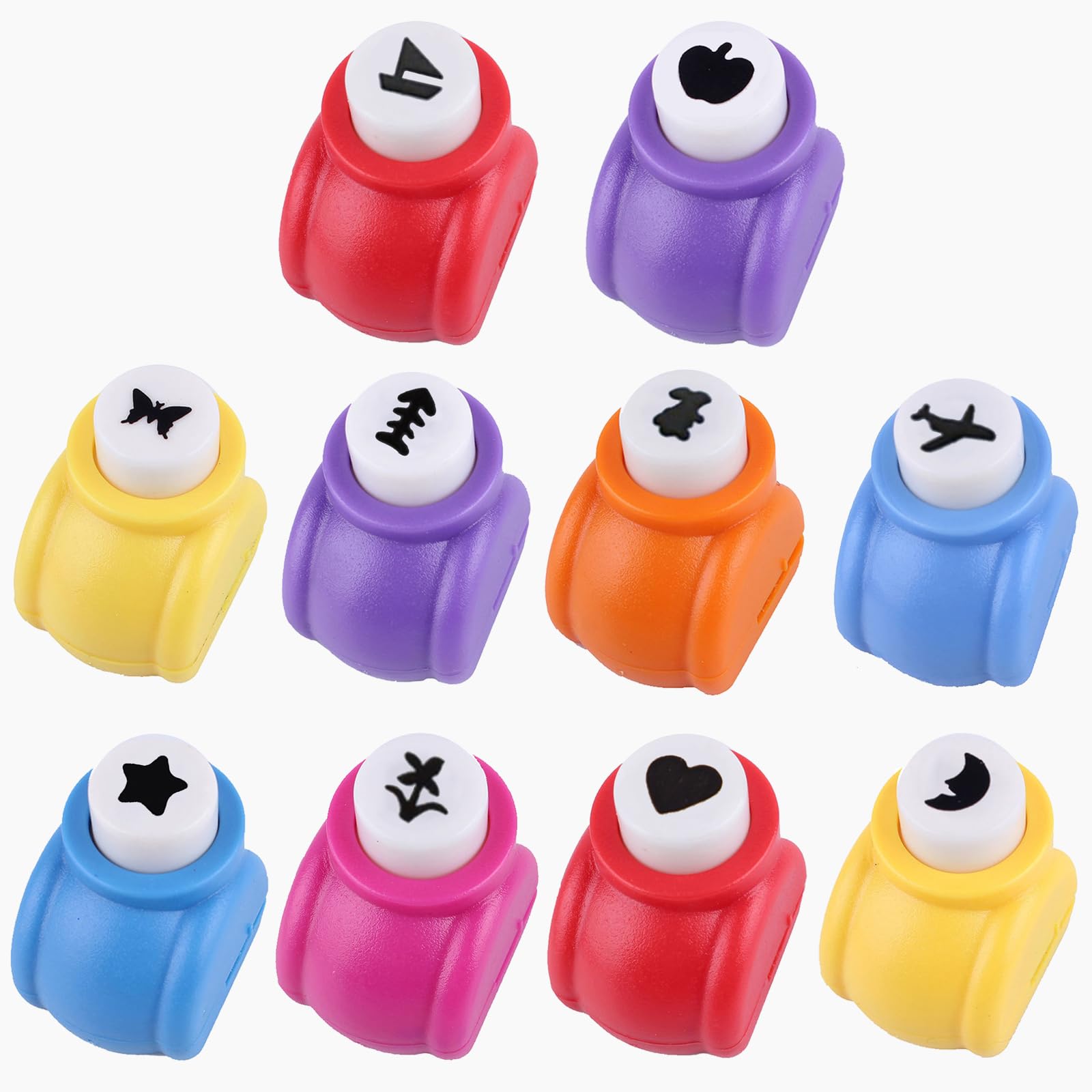 15 Pcs Mini Perforatrice Enfant - Poinçons Scrapbooking Papillon Fleur Cœur Étoile Mini Perforateur Enfant