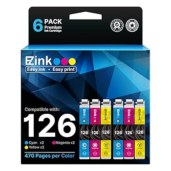 EPSON SC1BK35 Y35 C35 M35 セット Amazon.com: E-Z Ink Remanufactured 126 Ink Cartridges
