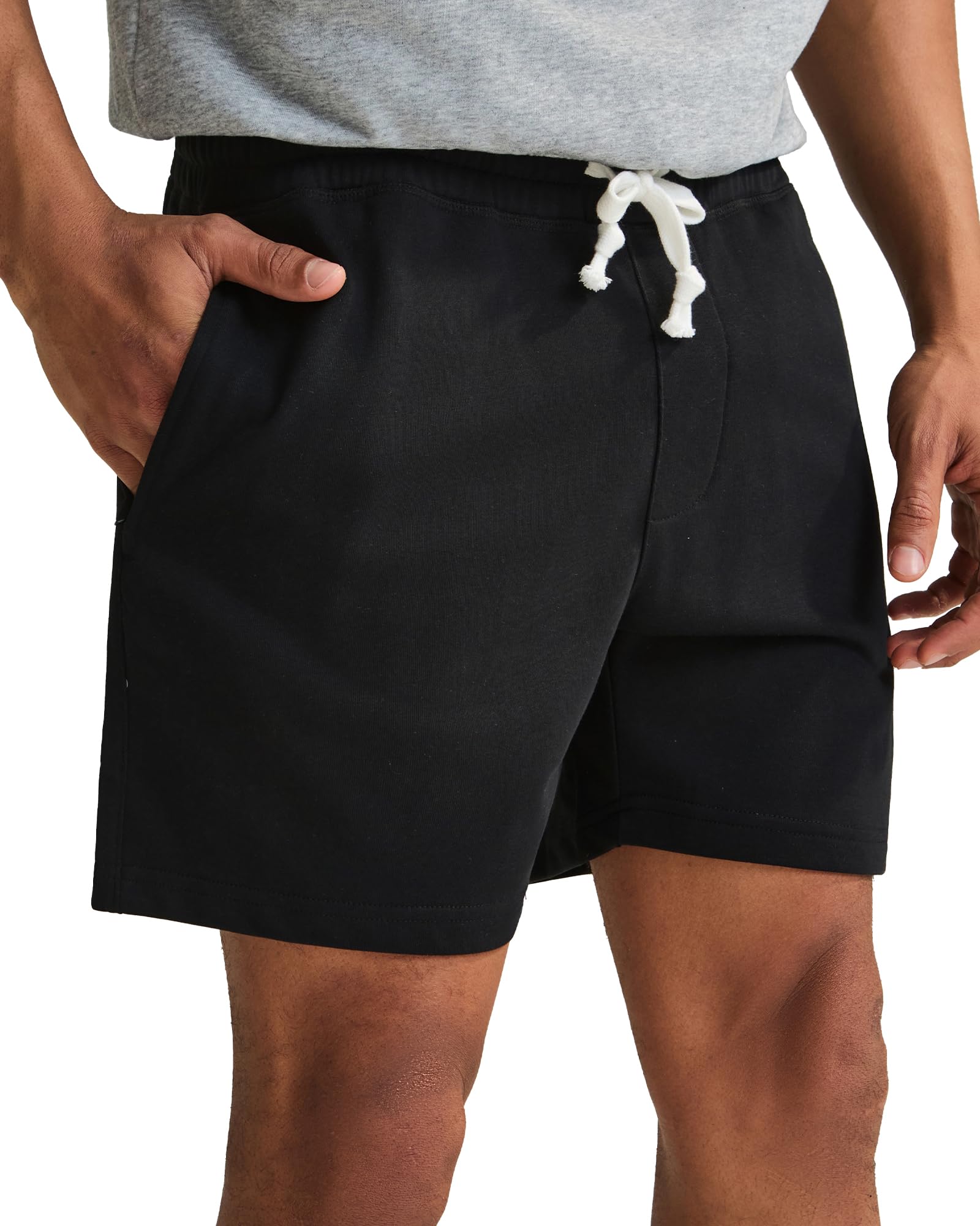 Mens Athletic Gym Shorts 5/7" Elastic Waist Casual Pajama Pocket Jogger Men Workout Short Pants