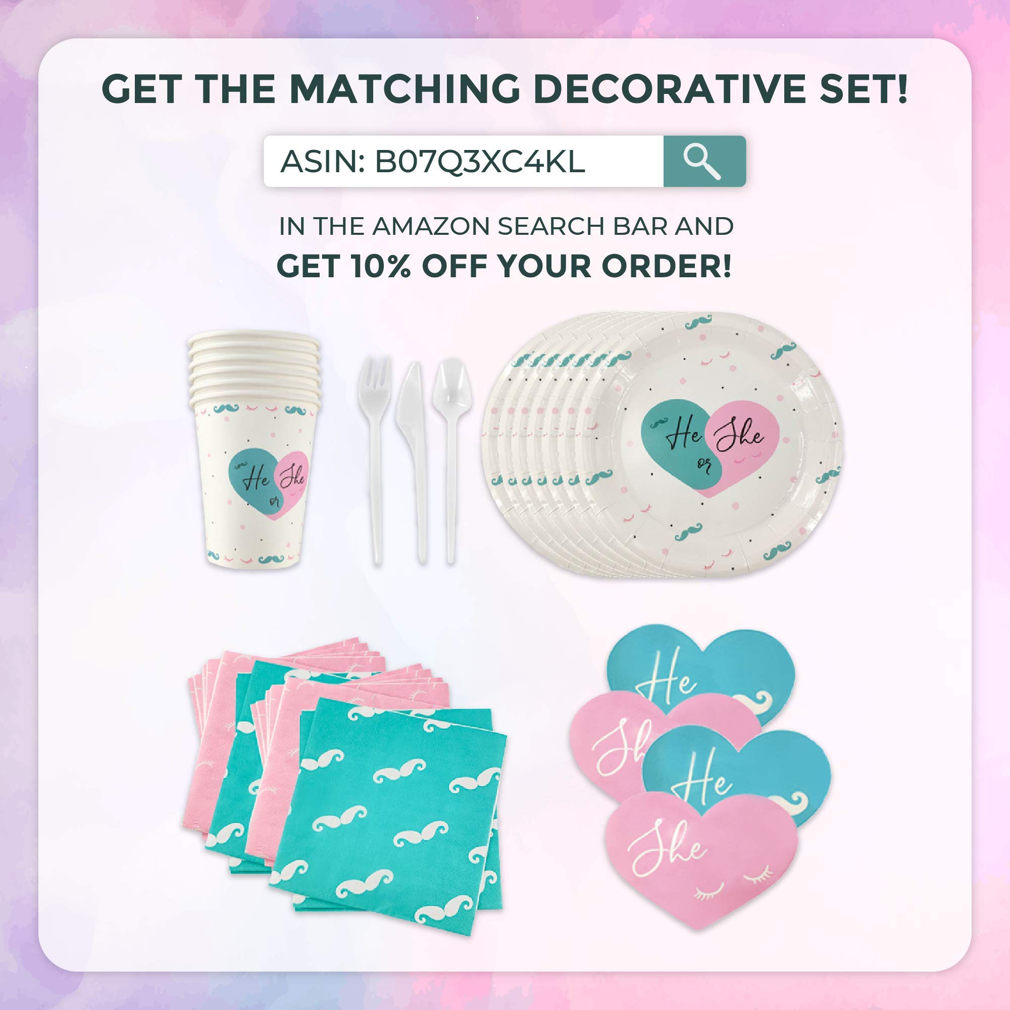Buy Baby Gender Reveal Party Supplies Kit For Baby Boy Or Girl, Gender Reveal Decorations Boy or