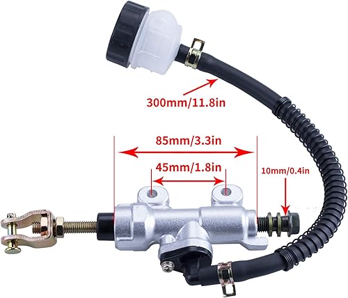 Miniatura 3 de Cilindro maestro de freno trasero universal compatible con 70cc 90cc 110cc 125cc ATV/Chinese Dirt Bike/Yerf Dog 150cc Arctic Cat 700 EFI 2006 Roketa