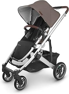Cruz V2 Stroller - Theo - Dark Taupe | Silver Frame | Chestnut Leather