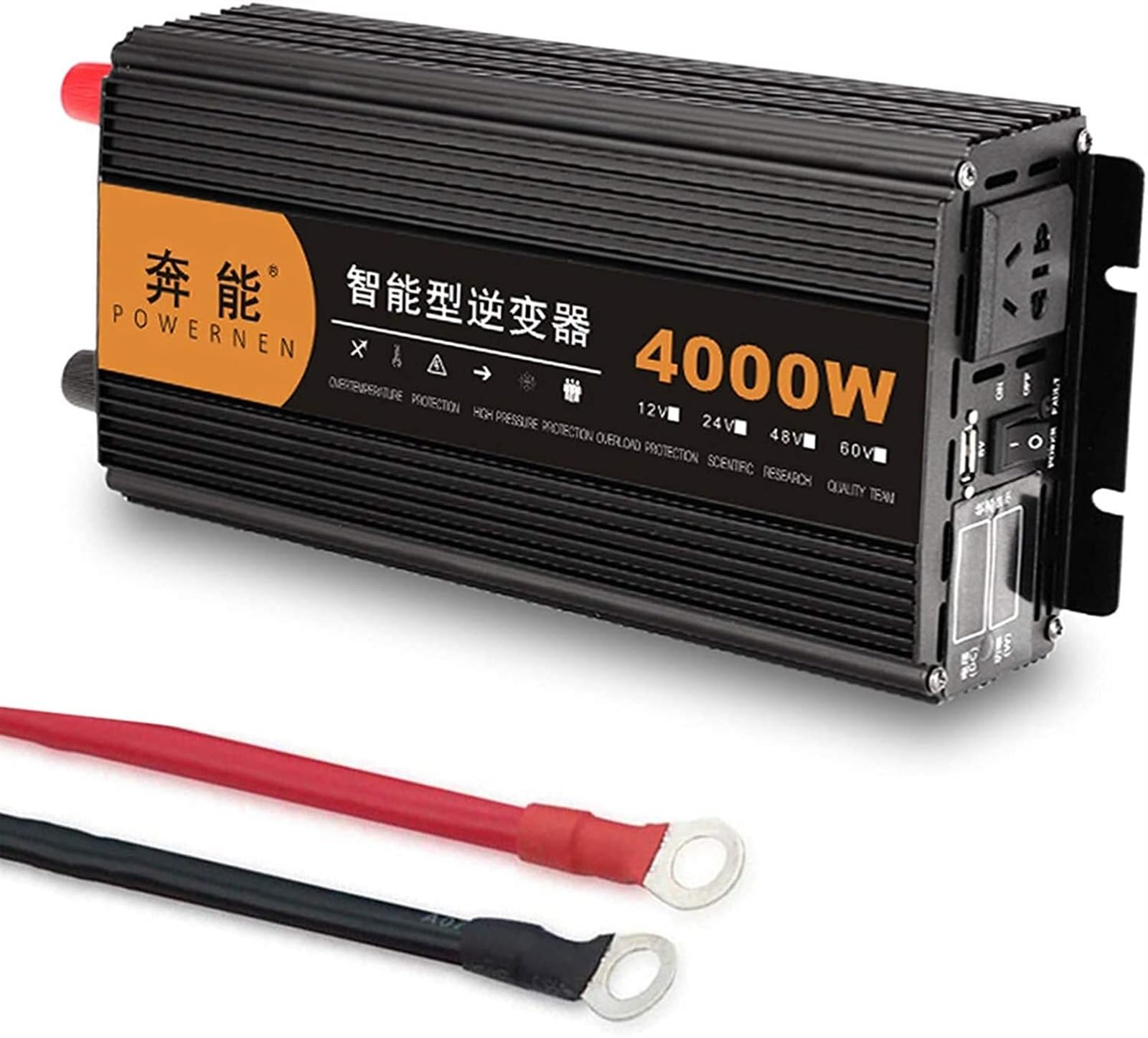 UPS Falownik sinusoidalny 4000 W przetwornica napięcia 12 V na AC 220 V 230 V przetwornica napięcia do ładowarki samochodowej adapter z konwerterem USB