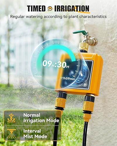 Miniatura 13 de RAINPOINT Temporizador de agua WiFi con entrada de latón, temporizador de rociador de 2 salidas, controlador automático del sistema de riego