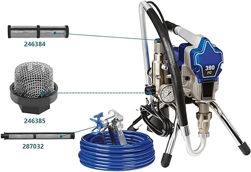 Miniatura 5 de 246385 246384 287032 Juego de filtros de rociador sin aire para Graco 390 395 490 495 595 3400 pulverizador 3 tipos de bomba de pulverización de