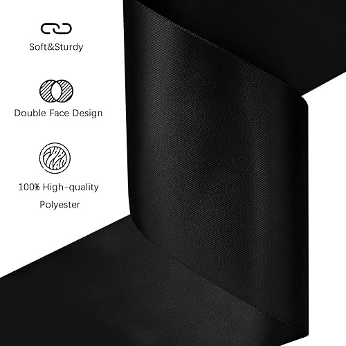 Miniatura 968 de Cinta de satén verde esmeralda de doble cara de 1-1/2 pulgadas x 50 yardas, cinta de poliéster verde esmeralda para envolver regalos, muy adecuada