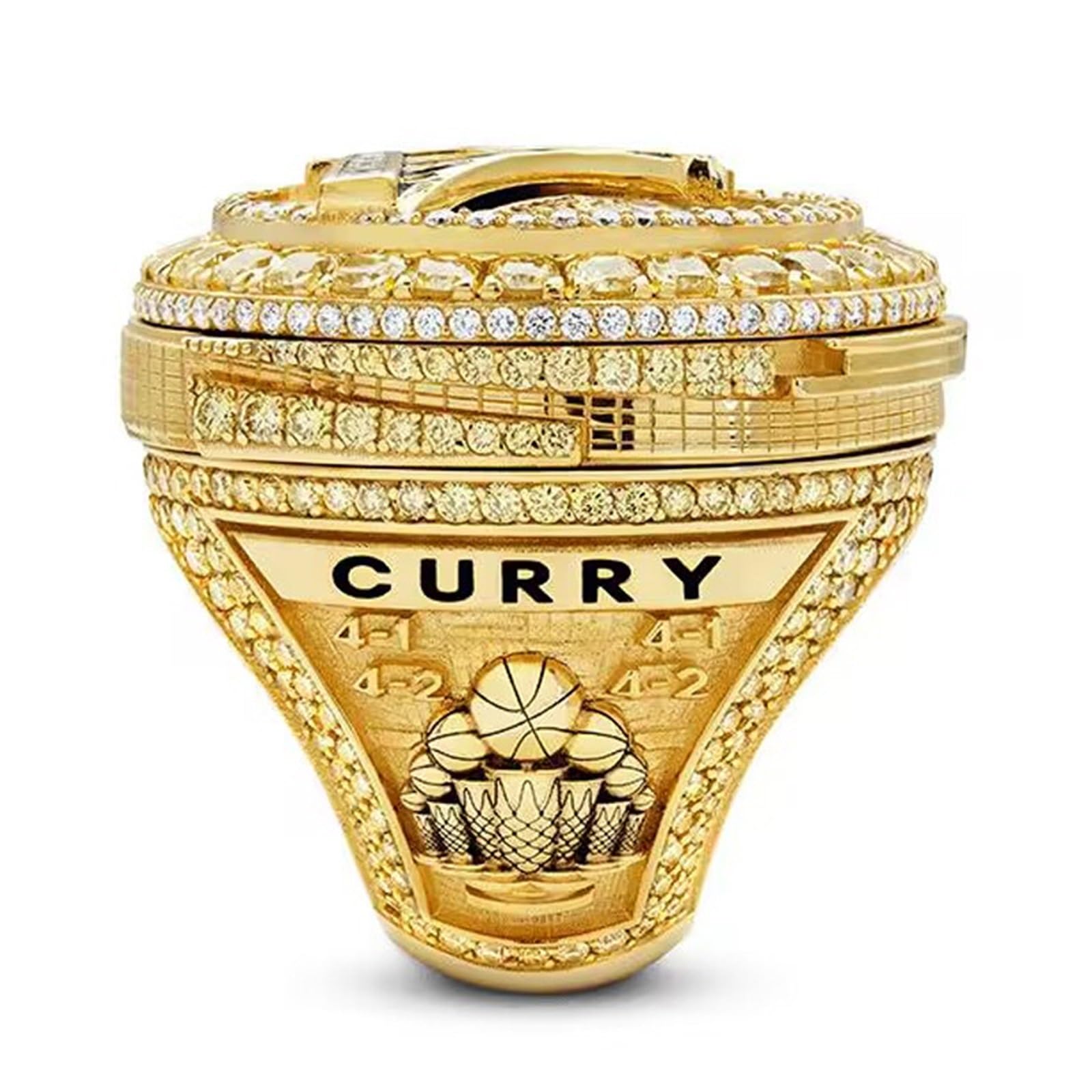 Anello da Campionato di Curry - Cimeli dei Fan del Golden State realizzati a mano in Edizione da Collezione for Uomini e Ragazzi(9#)