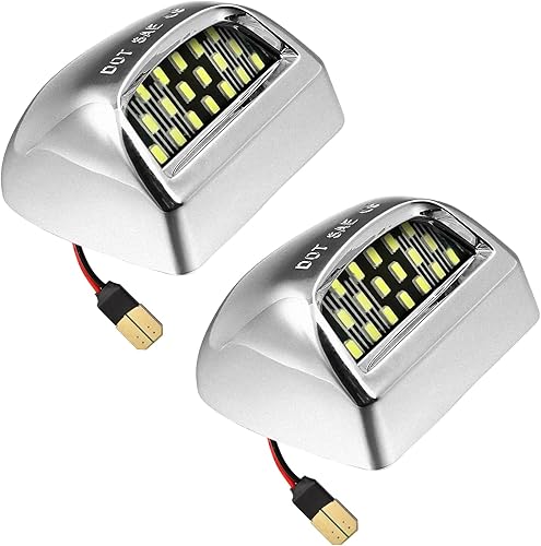 LESAUCE Lámpara de matrícula LED completa, carcasa cromada, repuesto para Chevy Silverado 1500 2500 3500 Suburban Tahoe GMC Sierra Yukon XL, 6000 K,