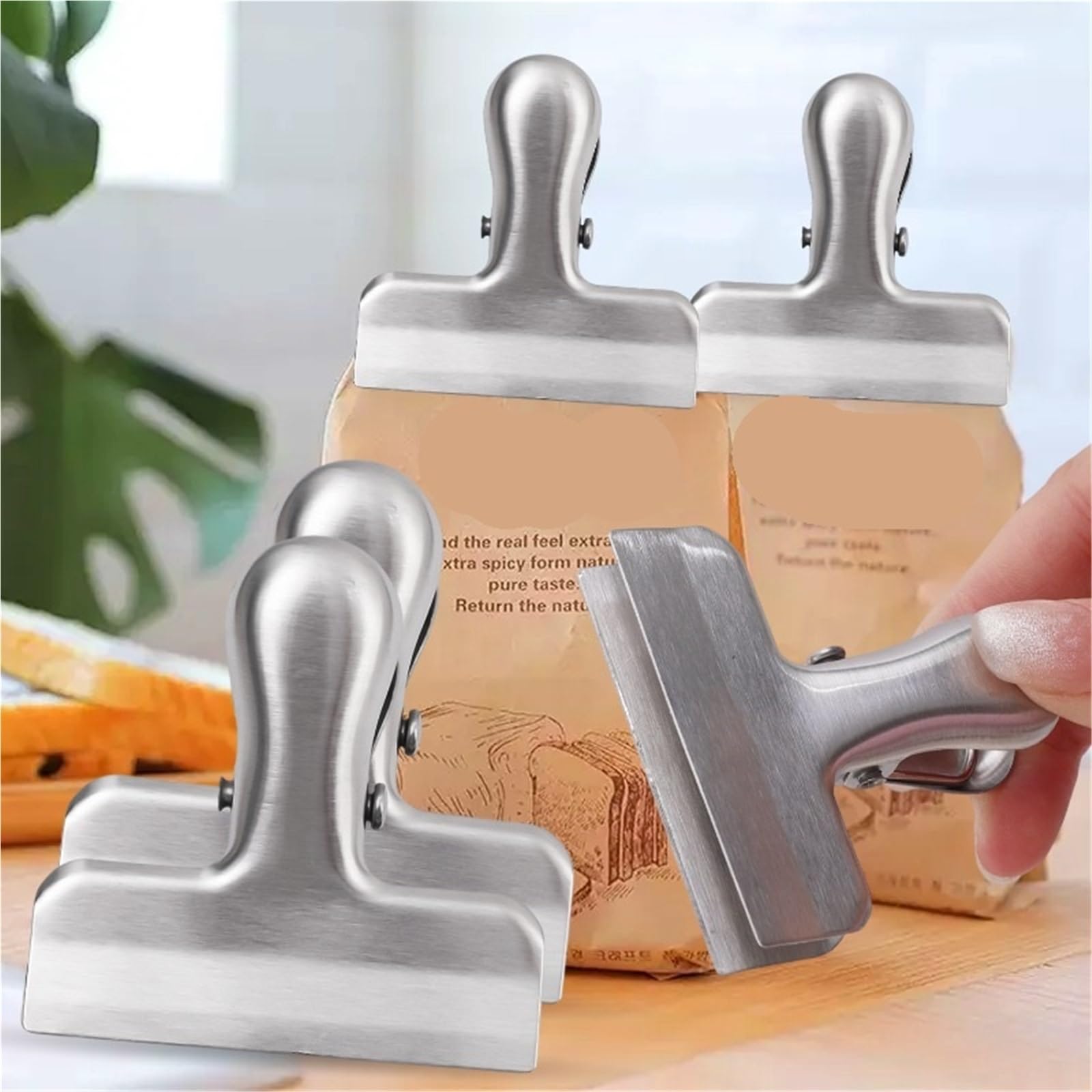 30 clips d'étanchéité en acier inoxydable pour Sac à Frites
