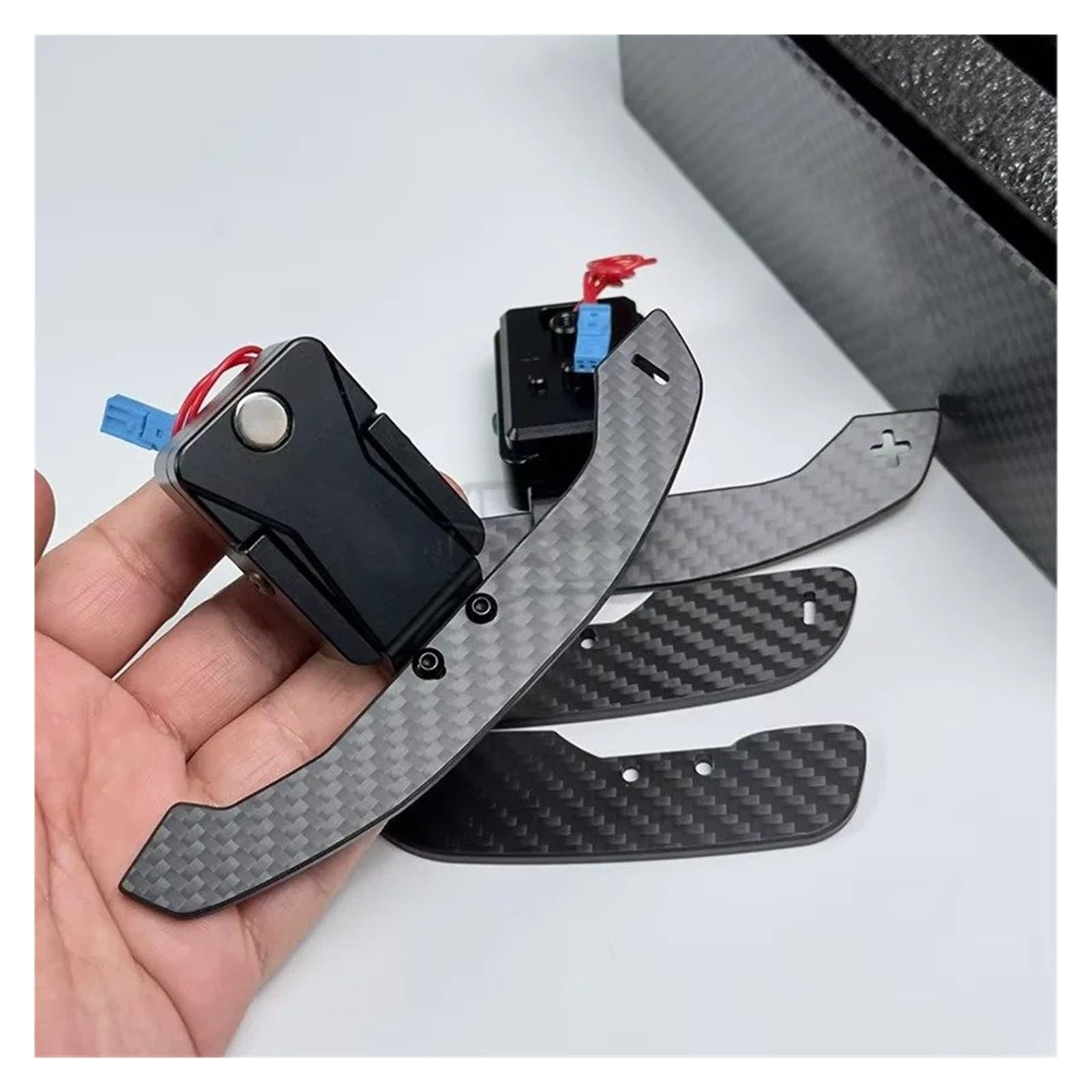 Xxiucj Car Paddle Shifter Extensions for BMW for M340i for G20 G30 G21 G23 G26 G80 Carbon Fiber Magnetic Shift Paddle Automatic Transmission(5M)
