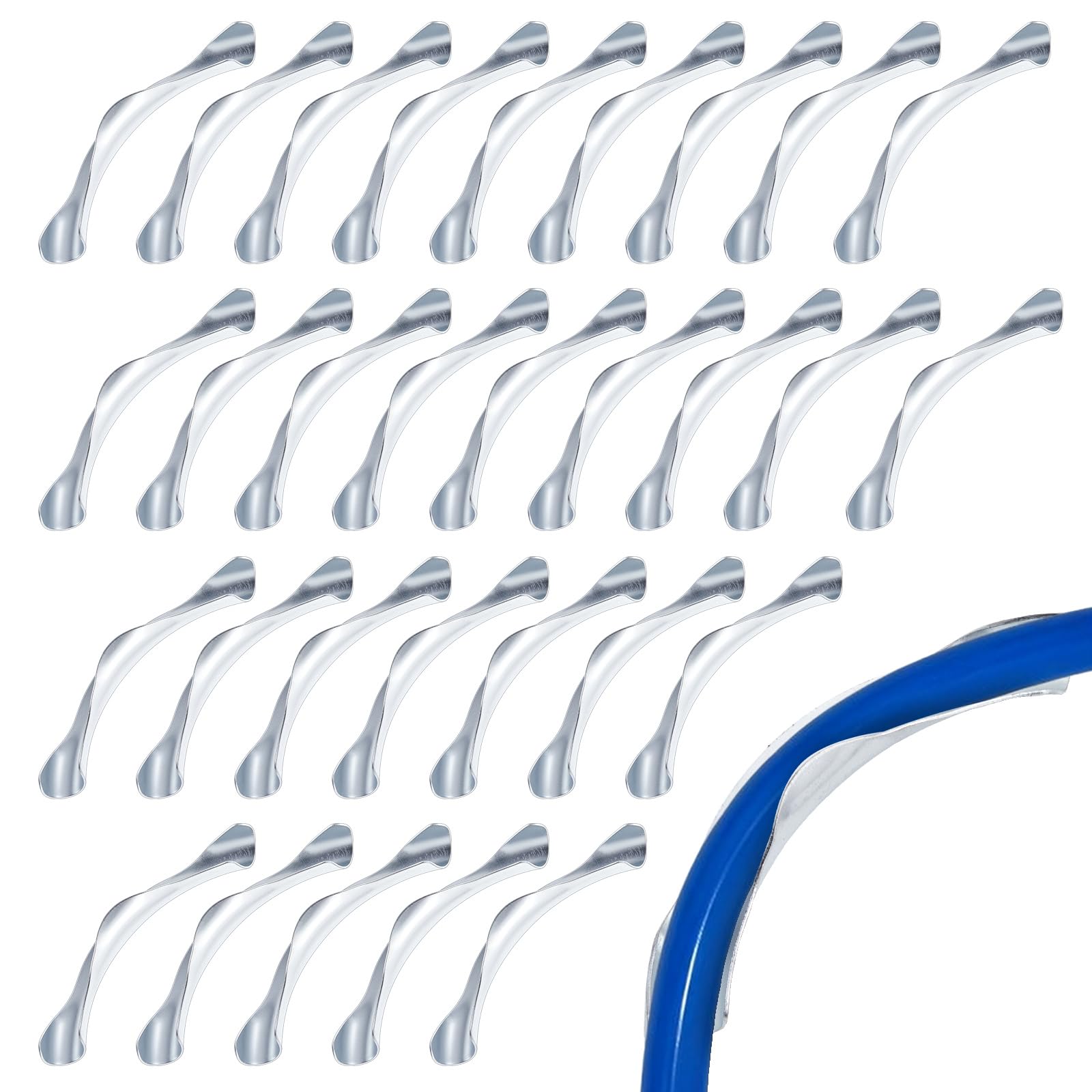Otoolling 100 Pcs Metal Pex Tubing Bend Supports 90 Degree Bend Support Pex Fittings Clamps Pipe Holder for Home Commercial Industrial Plumbing
