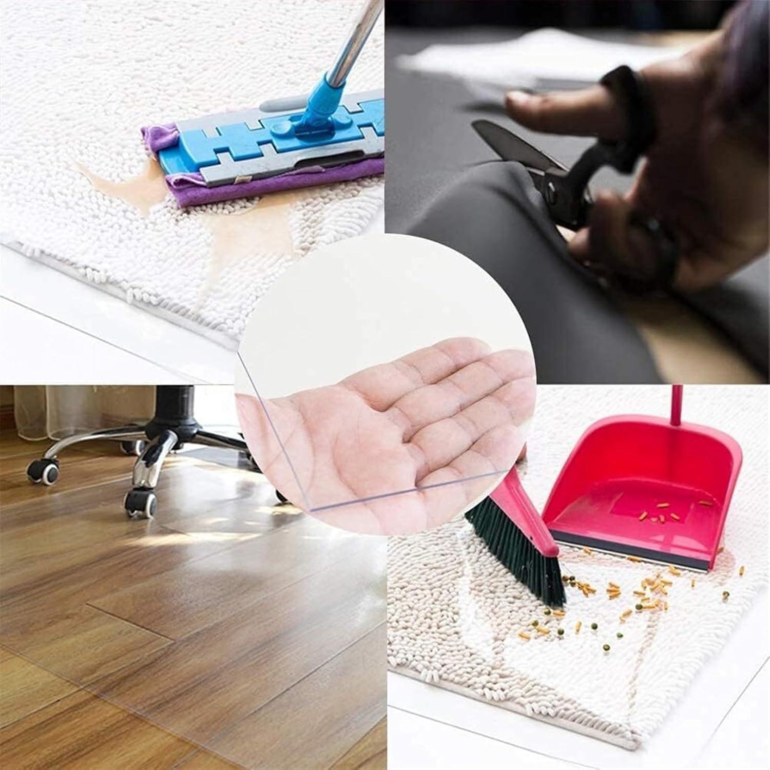 Transparent Office Chair Mat, Hardwood Floor Mat, Waterproof Non-Slip Mat, Office Floor Mat(40 * 60cm)