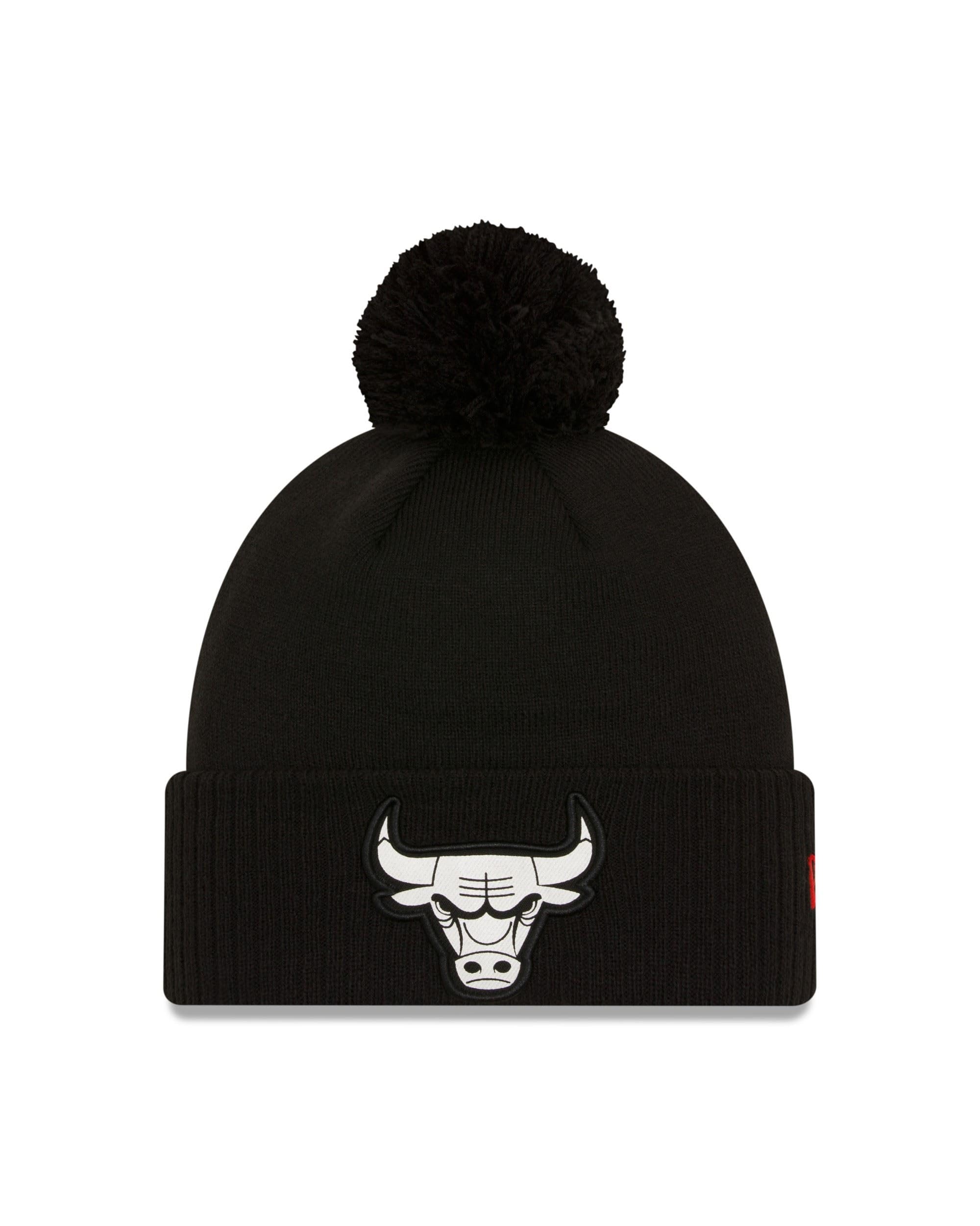 New Era Chicago Bulls NBA Beanie Basketball Winter Pompom Warm Team Logo Black