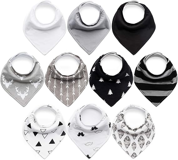 10Pack Baby Bandana Bibs Upsimples Baby Boys Bibs for