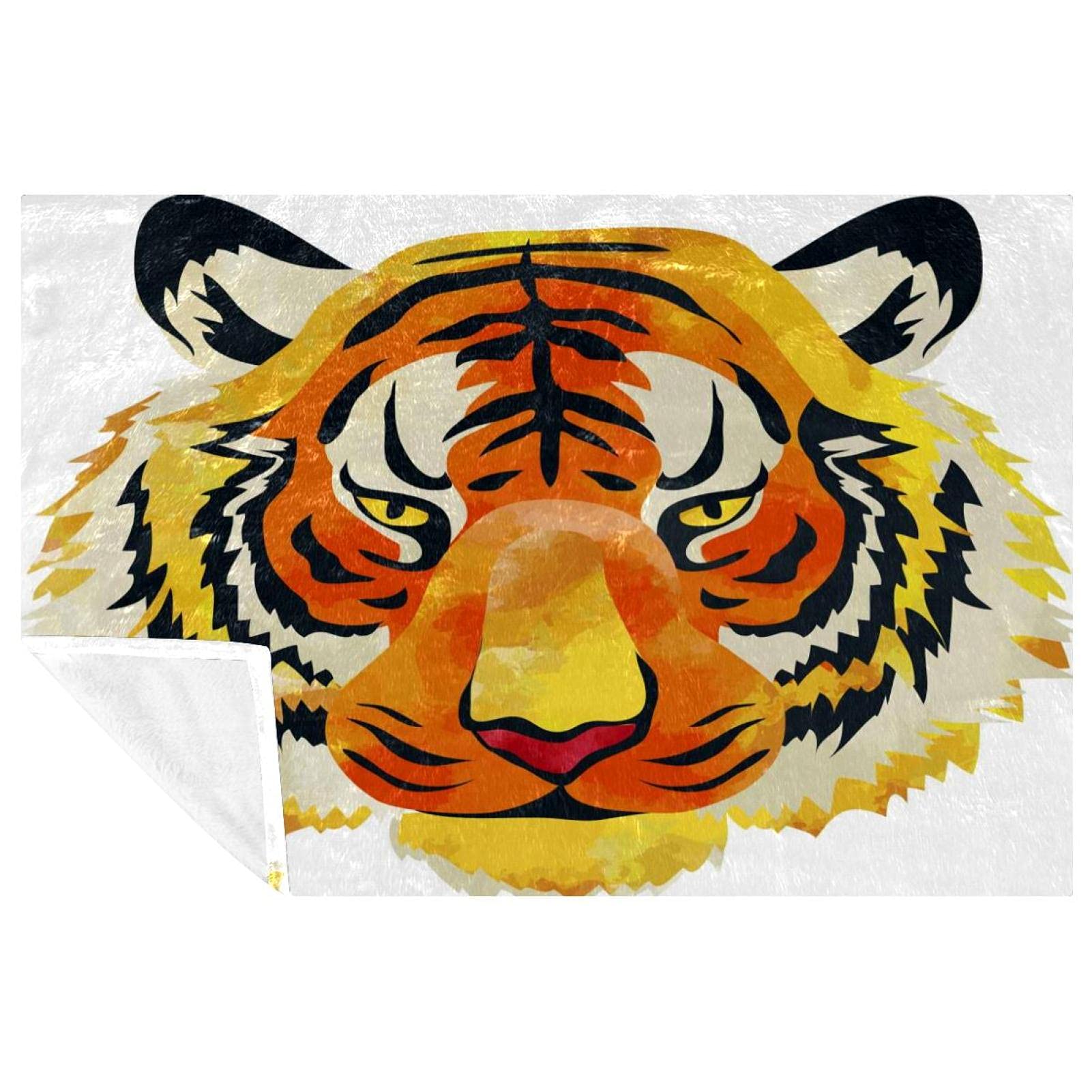 Couverture tigre chaude et douce pour éviter le froid sur le canapé