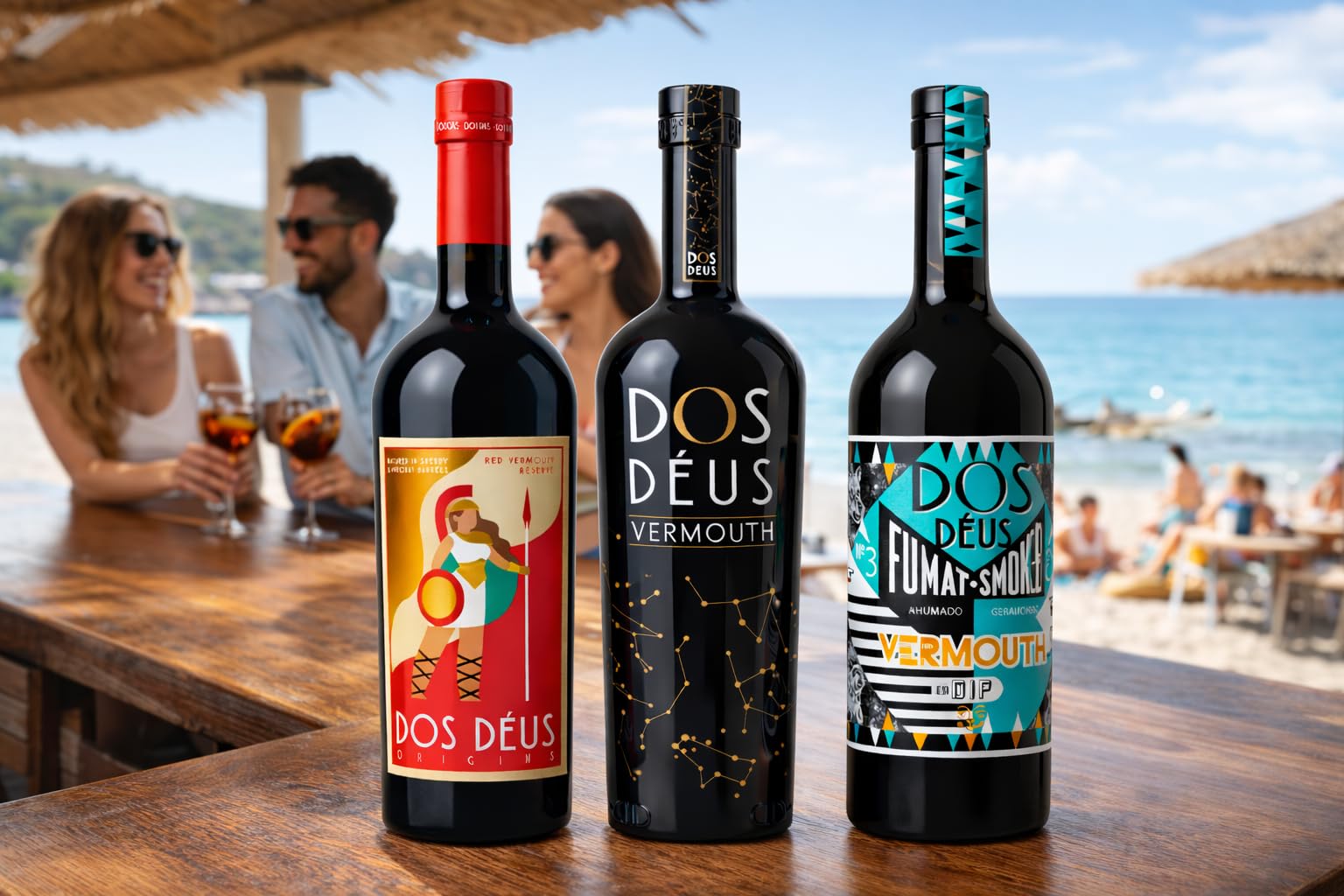Pack Degustación Dos Déus Vermouth – Origins, Classic y Fumat (Ahumado) | 3 Botellas 75cl | Selección Premium Aperitivo Mediterráneo