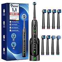 Spazzolino Elettrico Rotante per Adulti - Spazzolino Denti Rotante 3 Intensità