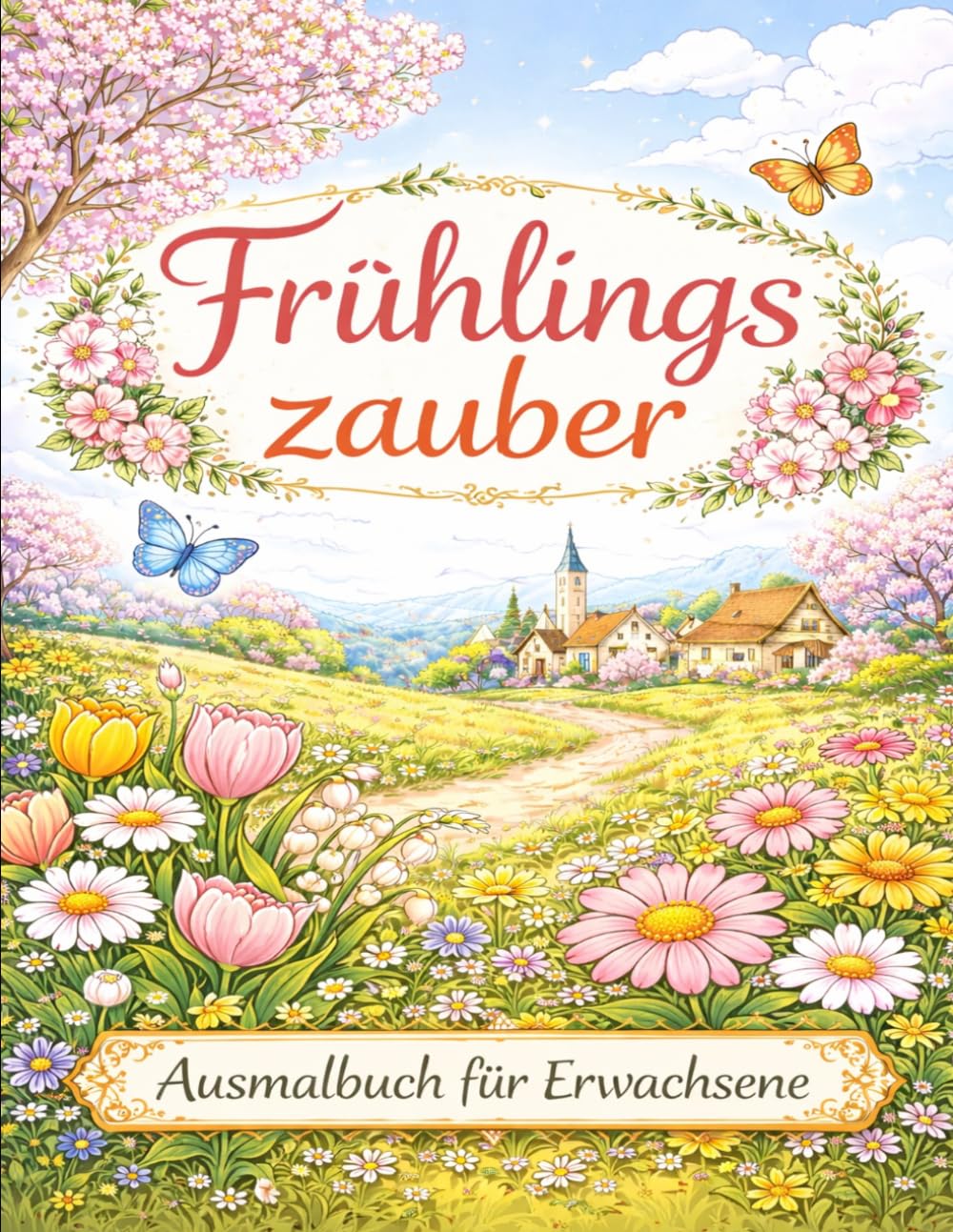 Entspannende Frühlingsmotive für Erwachsene zum Ausmalen: 42 frühlingshafte Motive