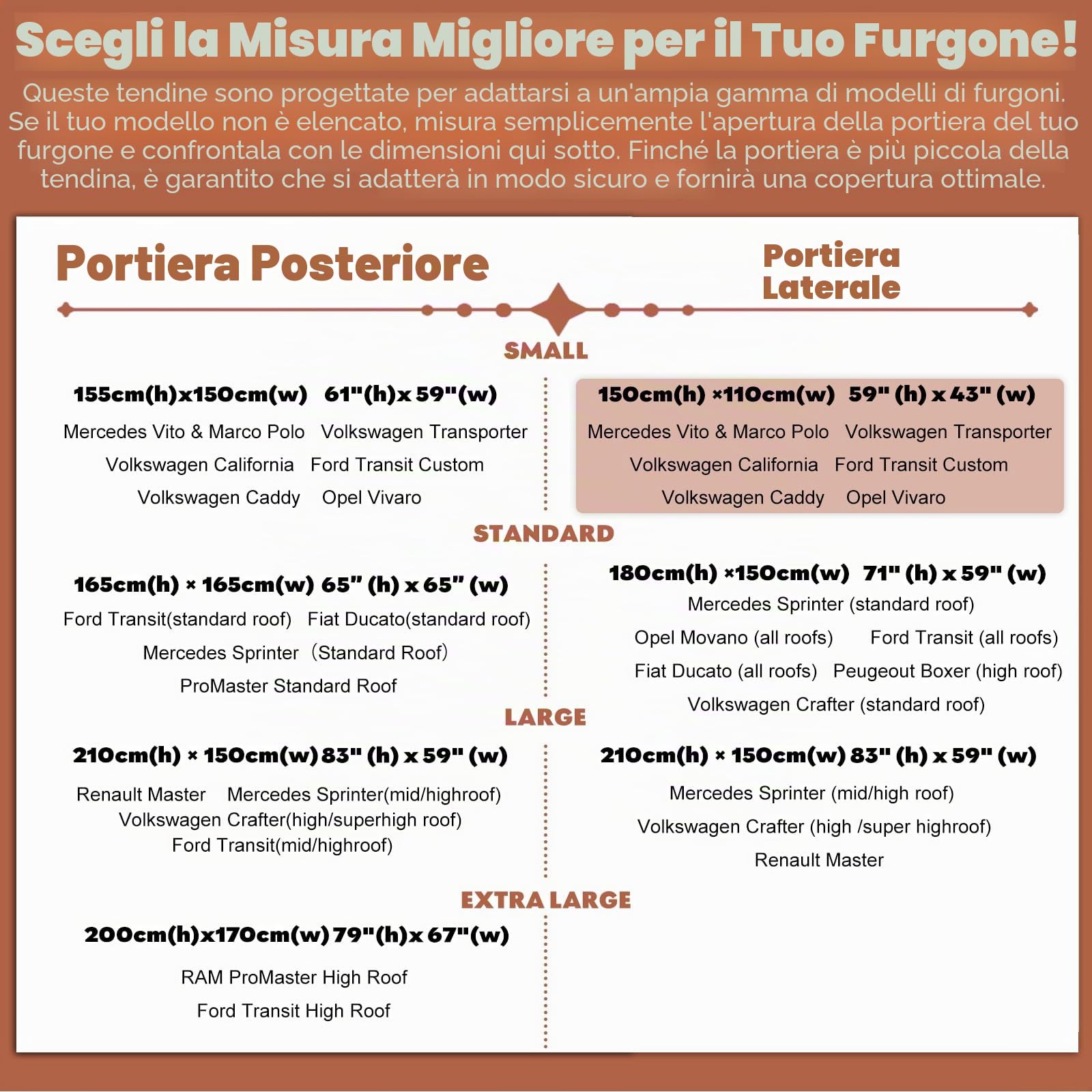 Zanzariera Magnetica Porta Scorrevole Laterale per Furgone - 150 x 110 cm | Varietà di Dimensioni - per Molti Modelli, Fissaggio Magnetico, Zanzariera Universale - Speciale per Camper e Autocaravan