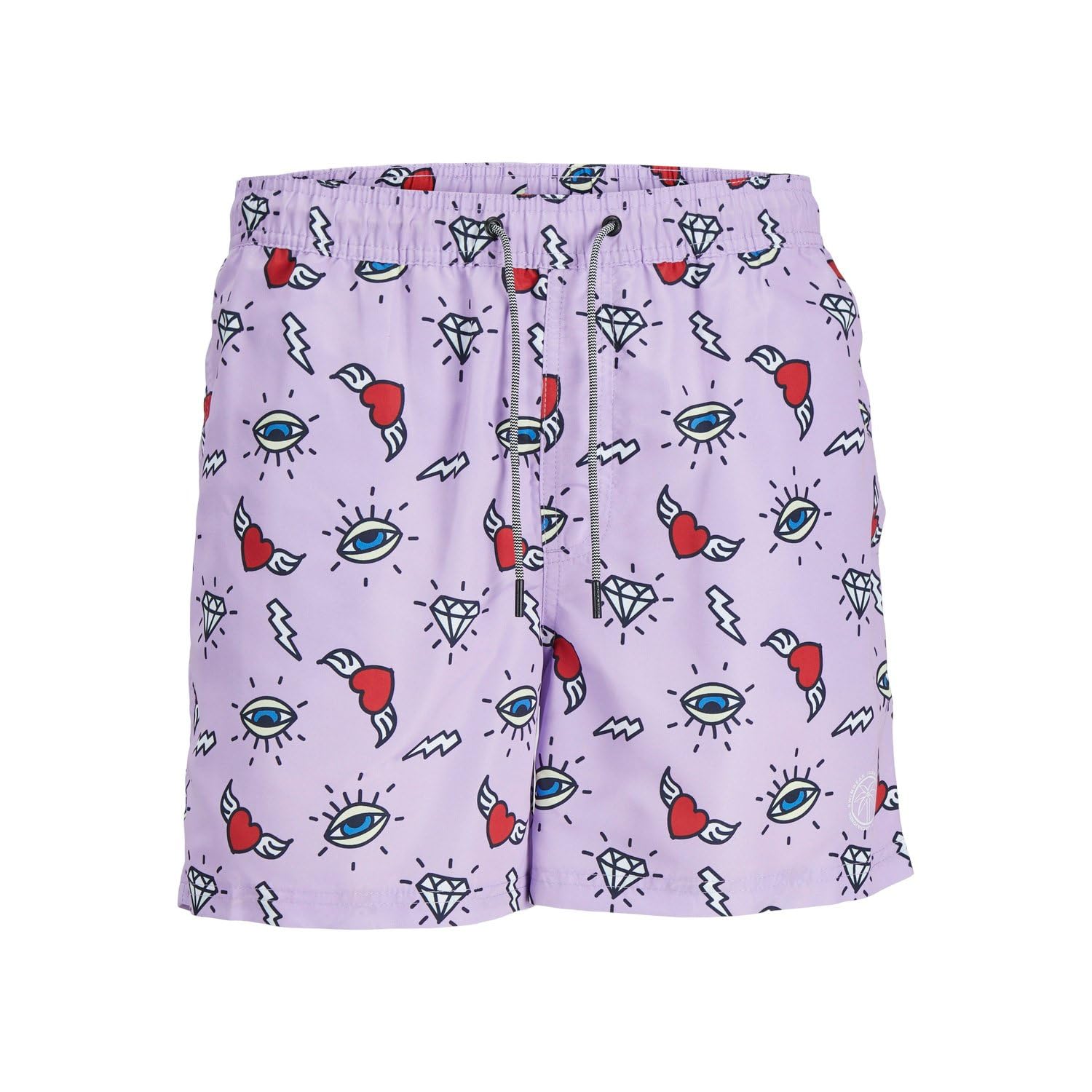 JACK & JONES Fiji AOP Swimshorts-Purple Rose-Medium Medium (Purple)