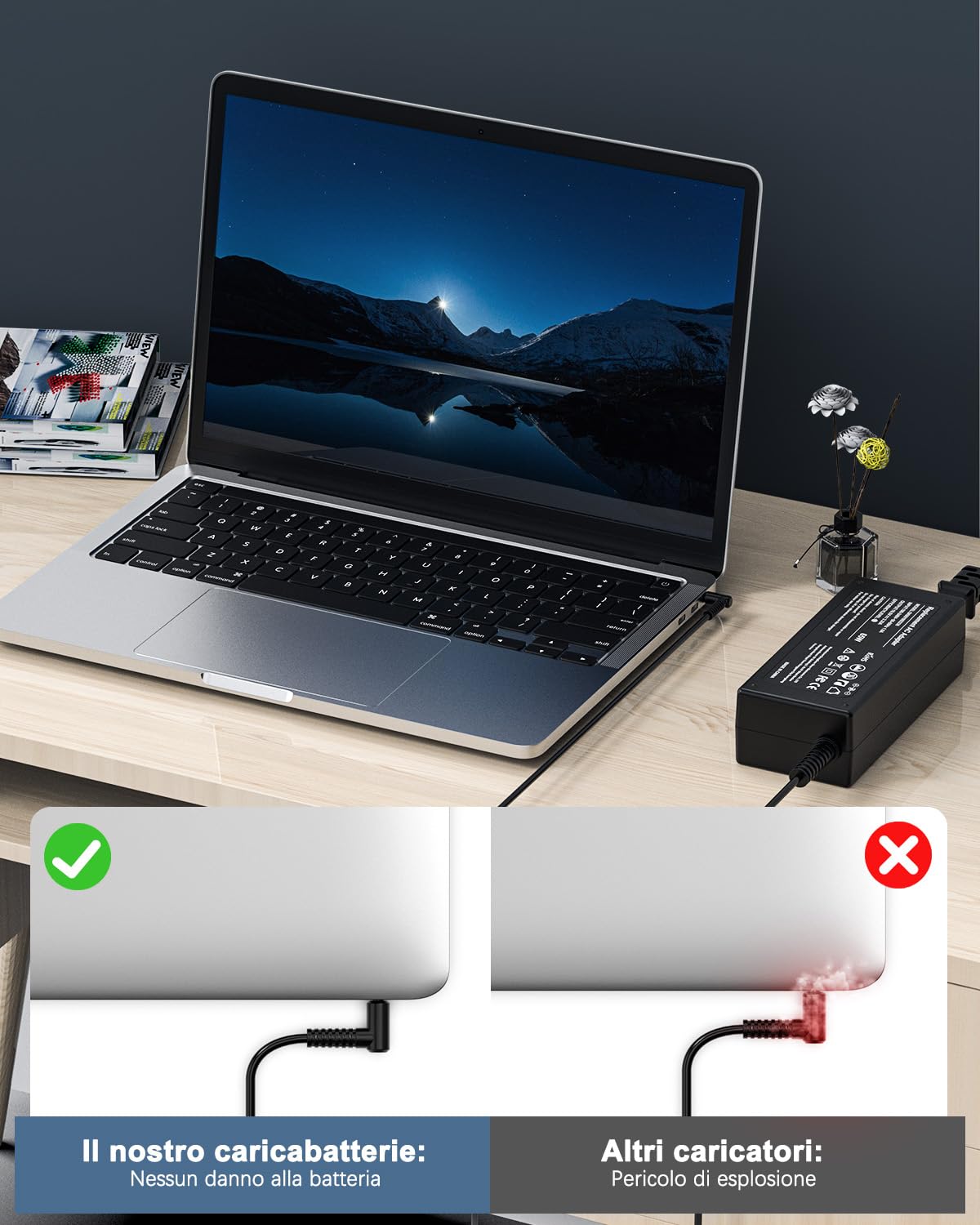 Caricatore 65W 19.5V 3.33A Alimentazione per HP Pavilion 11 13 14 15 Stream 11 13 ProBook 450 430 440 446 455 470 G8 G7 G6 G5 G4 EliteBook Folio 1040 G1 G2 250 255 G4 G5 G6 840 G3 G5 Caricabatterie