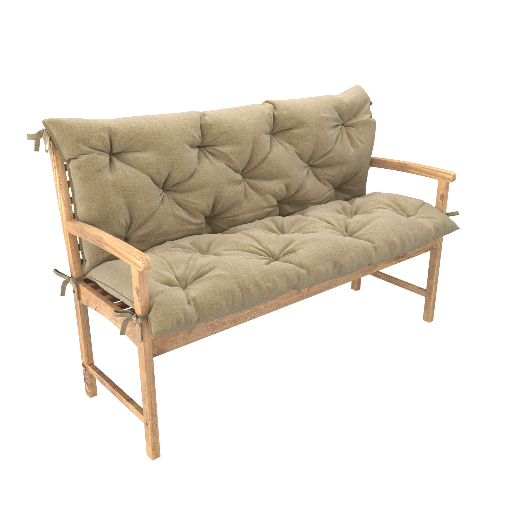 chilly pilley Coussin De Banc Coussin De Palette EU avec Dossier Coussin Balançoire De Jardin Matelassé avec Coutures Coussin De Jardin (100x50x50, Cappuccino)