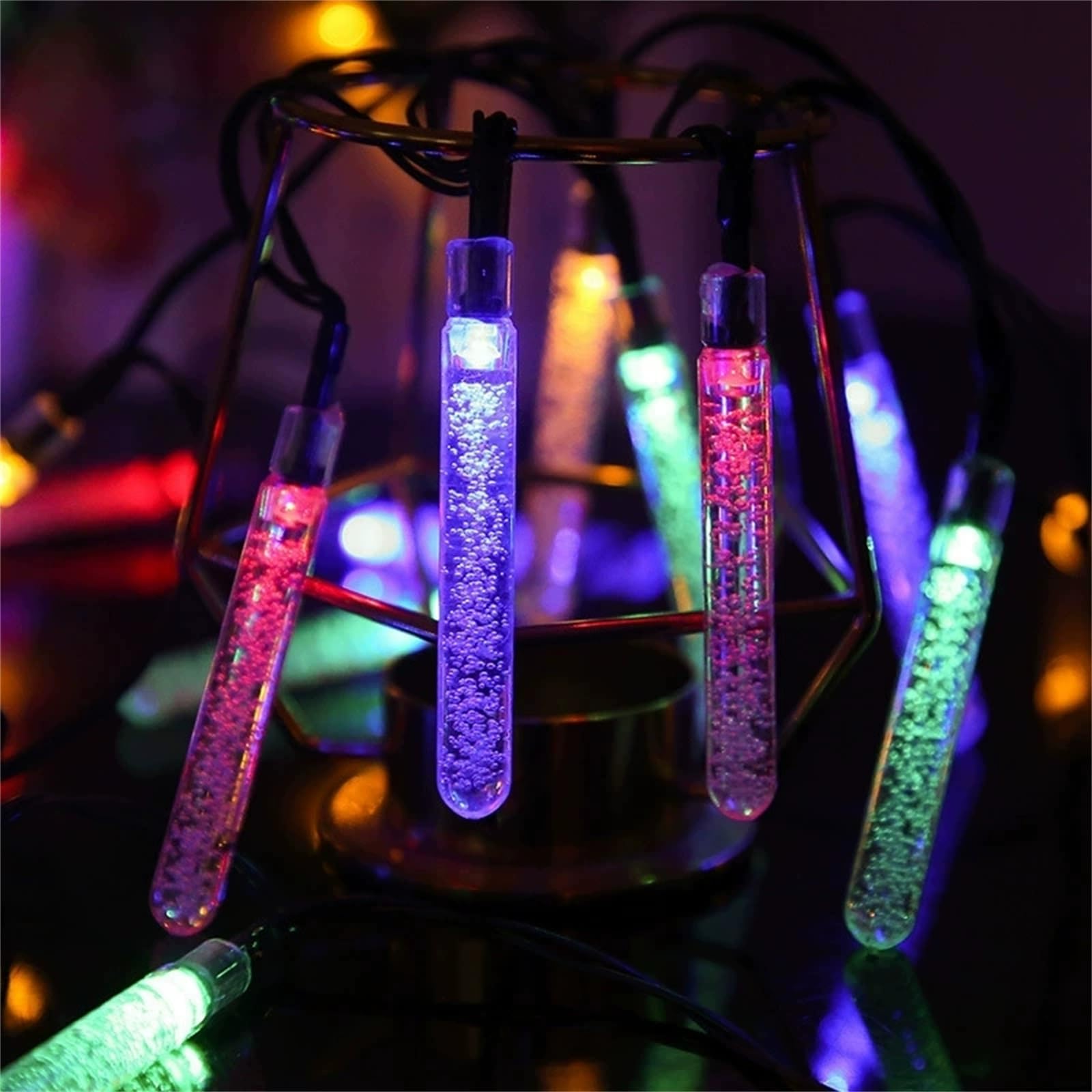 FANSU Simple Pattern LED Garden Lights, 8 Modes Indoor/Outdoor Solar String Lights, Solar Lights Outdoor Garden, for Patio Yard Home Christmas Parties Wedding Decorations (Colorful 2,5m/20LED)