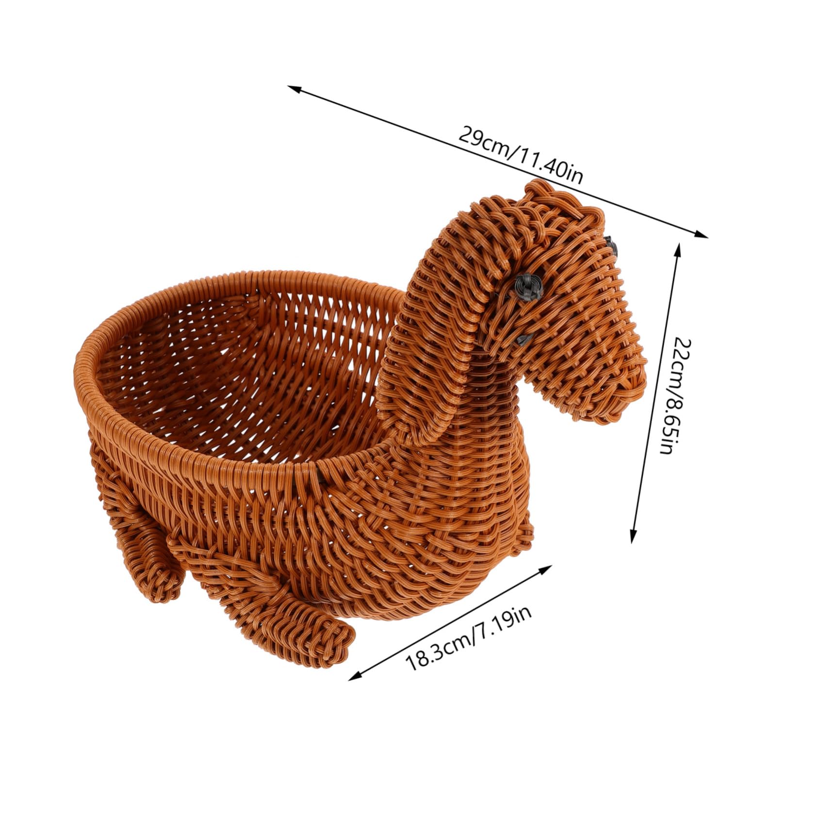 Happyyami Fine Crafted Dog Pattern Storage Basket Elegant Bread Holding Container