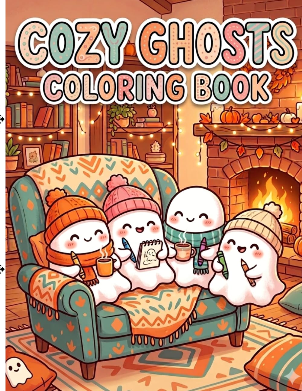 The Cozy Ghosts Coloring Book: Cute, Wholesome, and Friendly Spirits to Color for Stress Relief