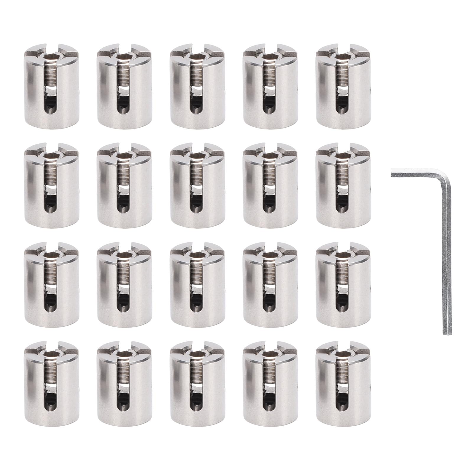 Set di morsetti per cavi in ​​acciaio inossidabile per corde da 1/8 di pollice - Kit completo di traliccio