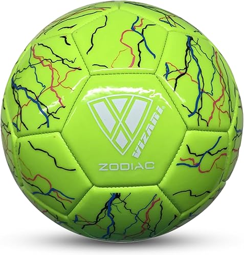 Miniatura 2 de Vizari Zodiac Balón de fútbol para entrenamiento al aire libre y juego divertido  Pelota de fútbol al aire libre con vejiga de goma y cuero