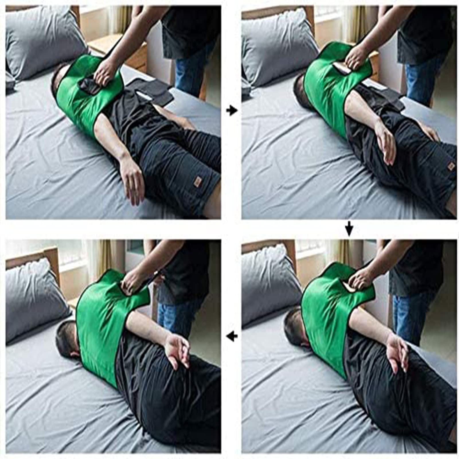 Eslinga de elevación del paciente, eslinga de enfermería de transferencia de cama acolchada, tablas de eslinga de enfermería de transferencia para pacientes postrados en cama - Almohadilla d