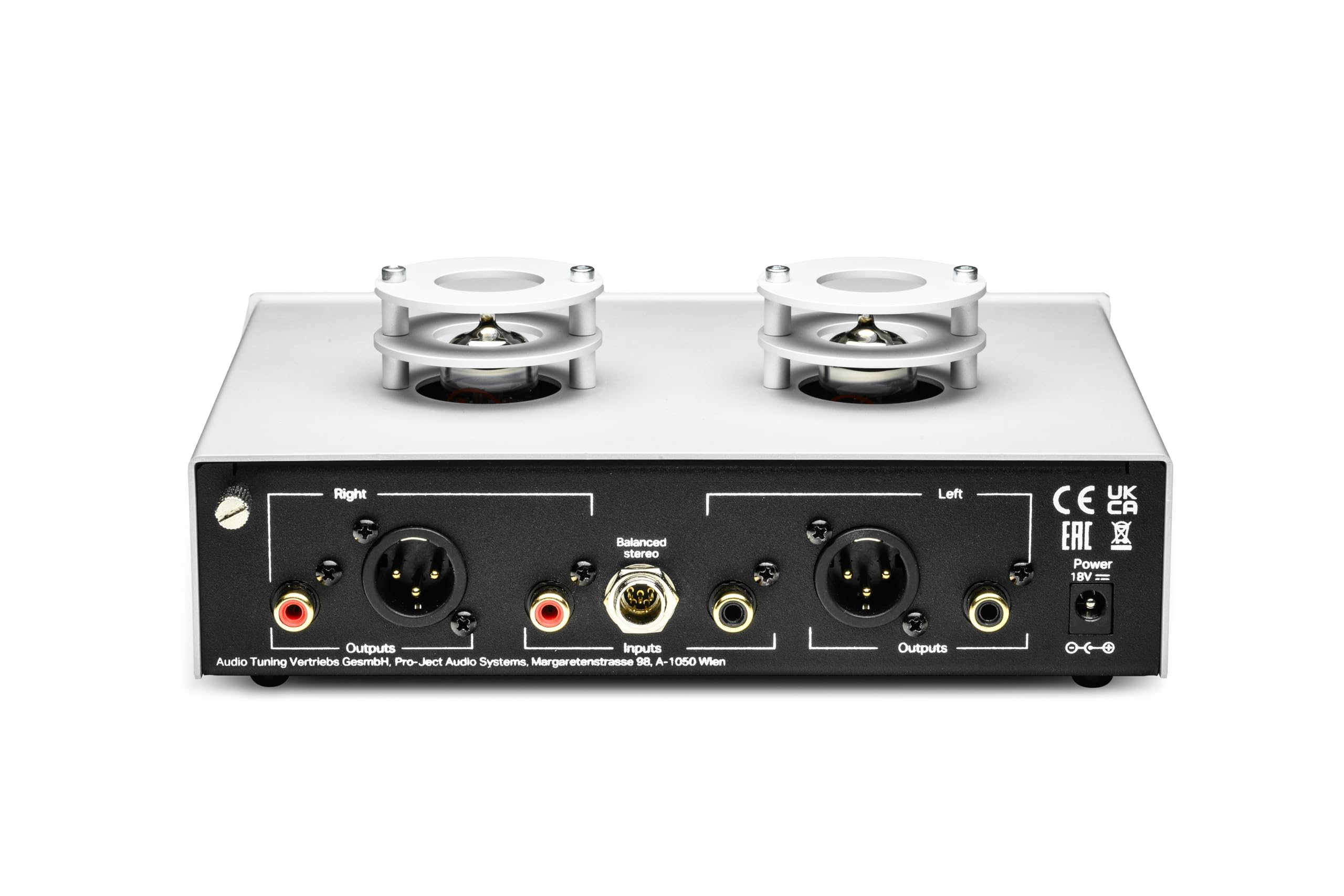 Pro-Ject Tube Box S3 B, True Balanced High End Röhren Phono-Vorverstärker (Silber)