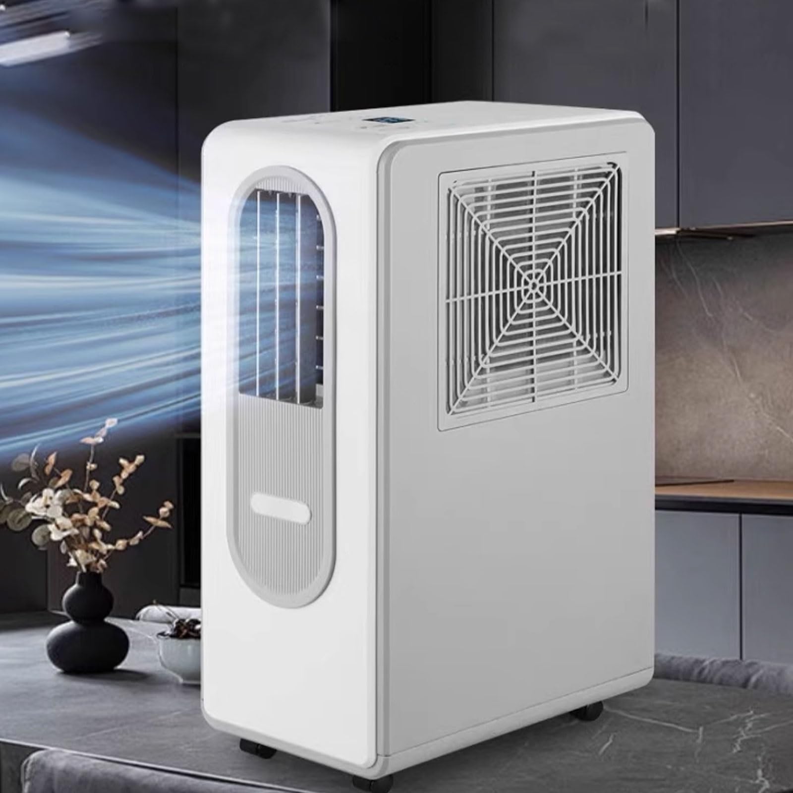 Aire acondicionado portátil, filtro de control de aceite multicapa, funcionamiento de bajo ruido de 38 dB, enfriador silencioso sin ventanas para dormitorio, oficina, habitaciones pequeñas