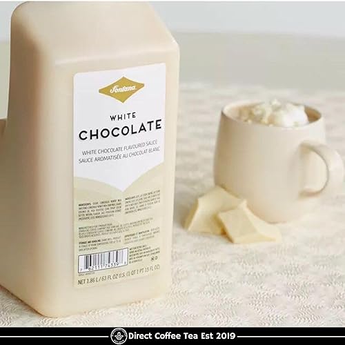 Miniatura 6 de Direct Coffee Tea Est 2019 Kit de barista casero de salsa moca de chocolate blanco, lujosa salsa de chocolate blanco para café, postres y más con