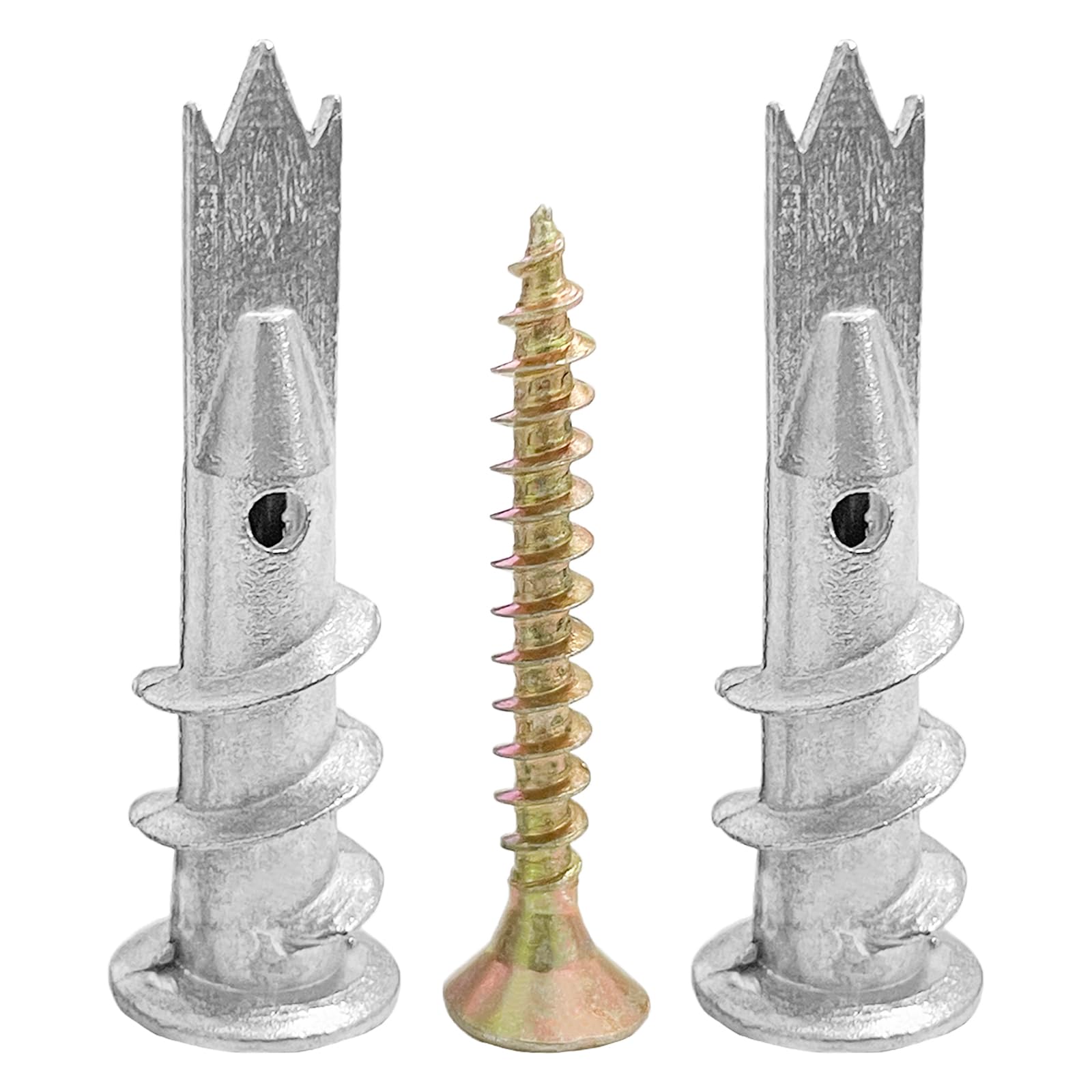 40PCS Self Drilling Metal Drywall Anchors and Screws, 20pcs Heavy Duty Metal Wall Anchors and 20pcs #8 Screws, for Concrete, Bricks, Sheetrock, Hollow Wall, Plaster Wall (13 X 42mm)