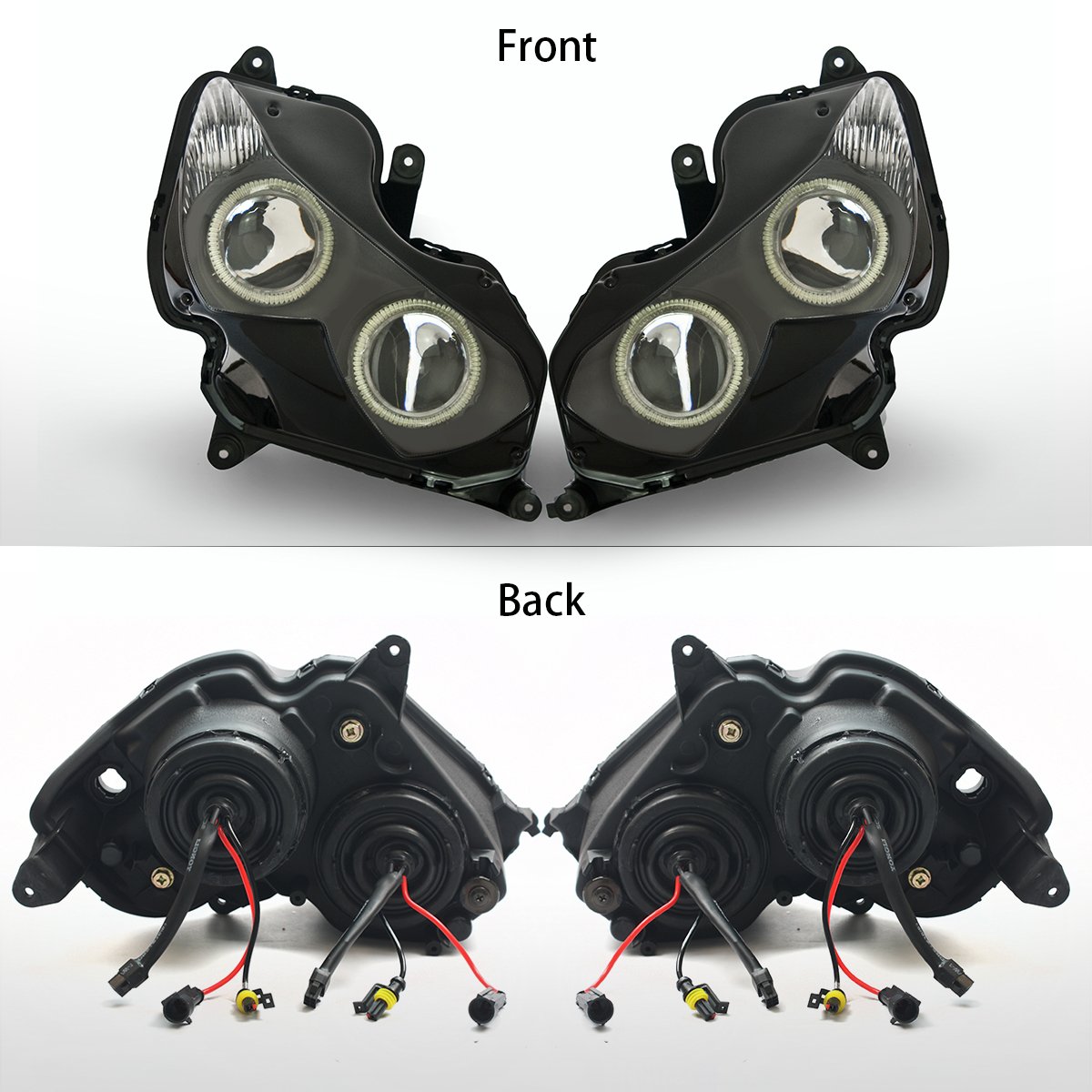 Kt Angel Eyes Headlight Assembly For Ninja Zx 14r Zzr1400