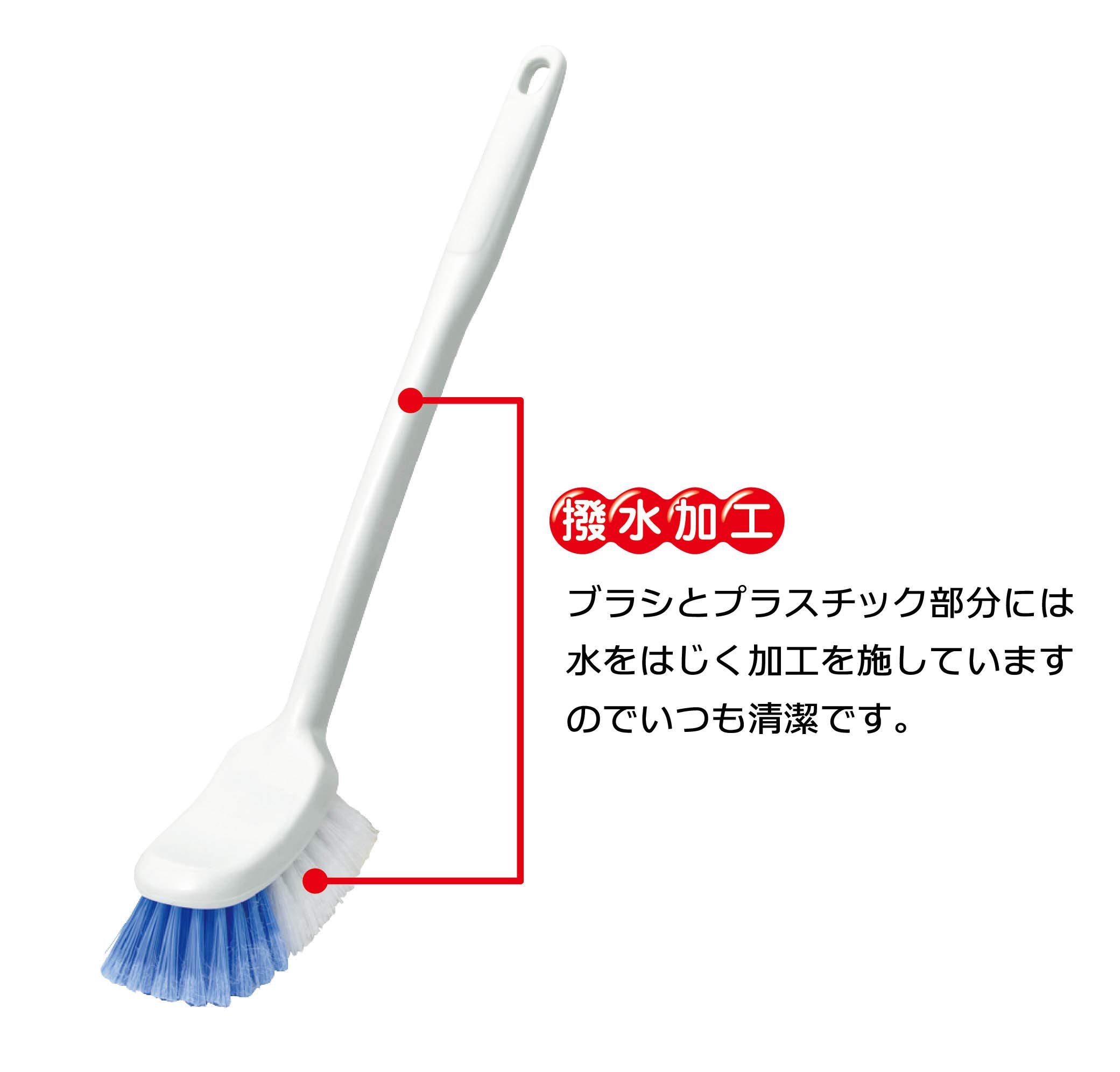 Amazon.co.jp: オーエ ブラシ 白 約縦42×横6×高さ11cm サッとる ミドル