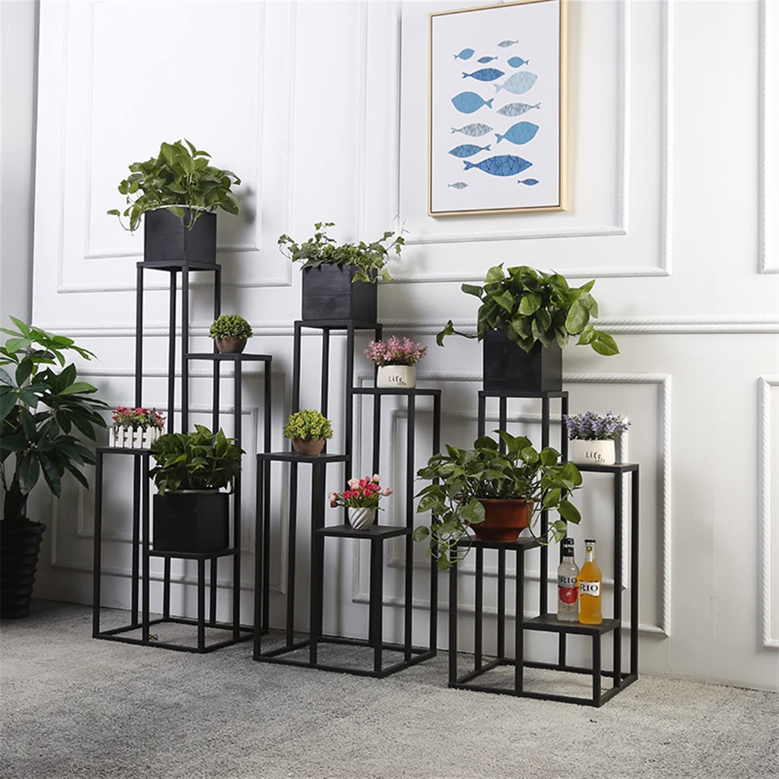 Amazon.co.jp: SOYDAN 植物 ラック 4層金属床鉄の植物スタンド