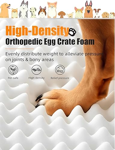 Miniatura 2 de Sytopia Cama ortopédica para perros grandes, cama extra grande de 42 pulgadas, funda extraíble impermeable, lavable, parte inferior antideslizante,