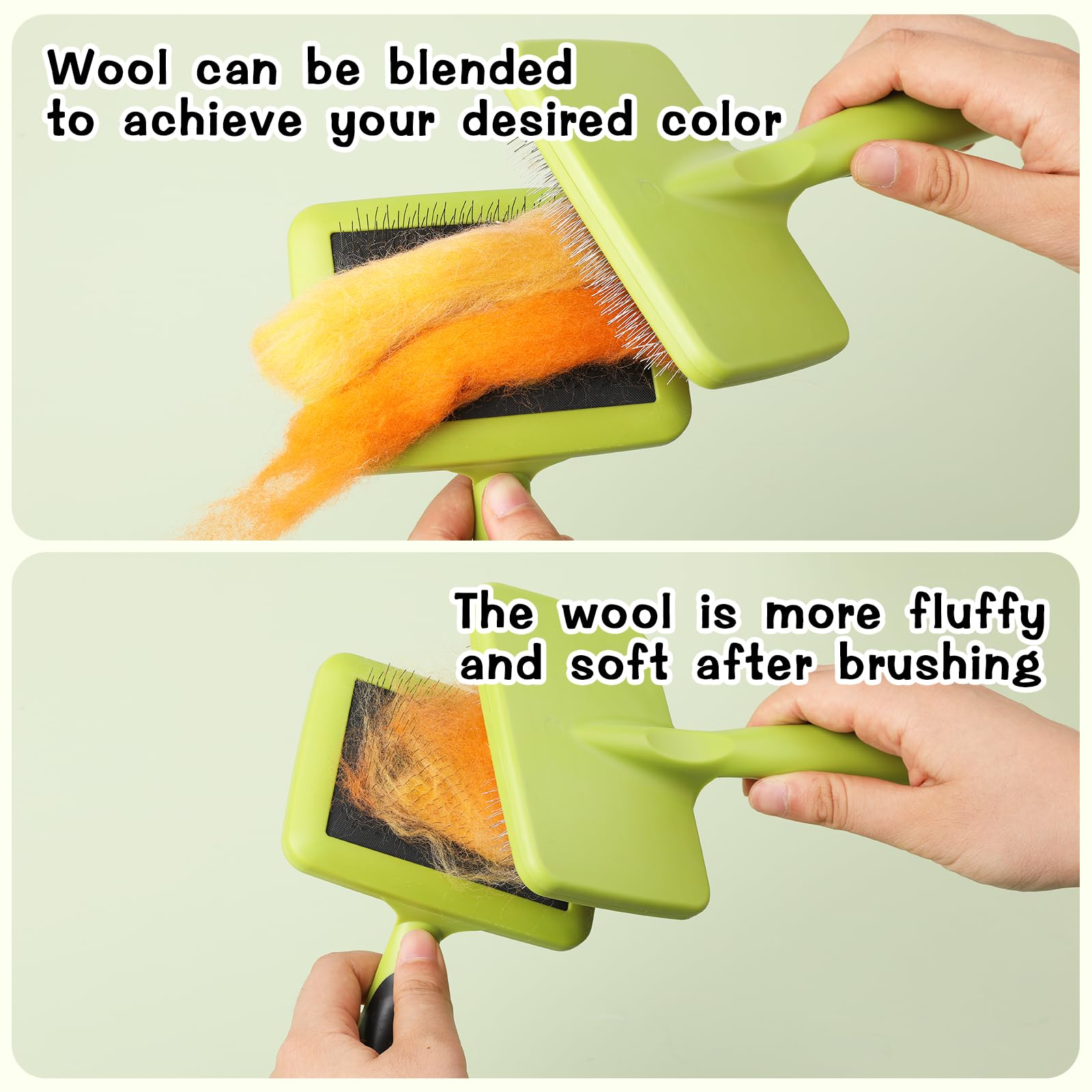 Jojofuny Brosse à Carder En Laine à Poils Longs Pour Feutrage