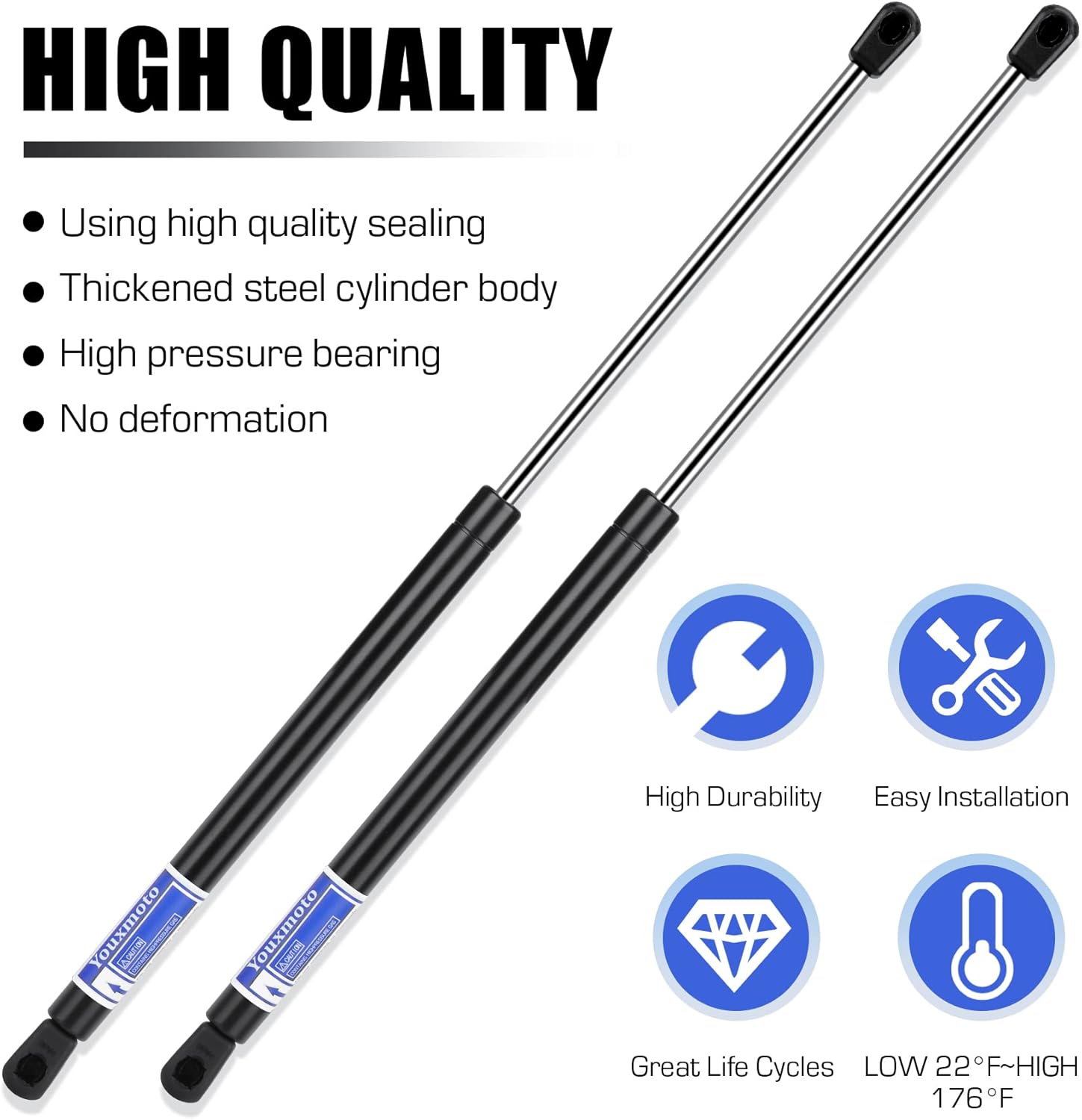 PM3649 Rear Liftgate Lift Supports Struts Shocks fit for Mitsubishi Outlander Sport,fit for ASX 2013-2015,fit for RVR 2013-2019 Gas Springs 5802A326 5802A428, Pack of 2