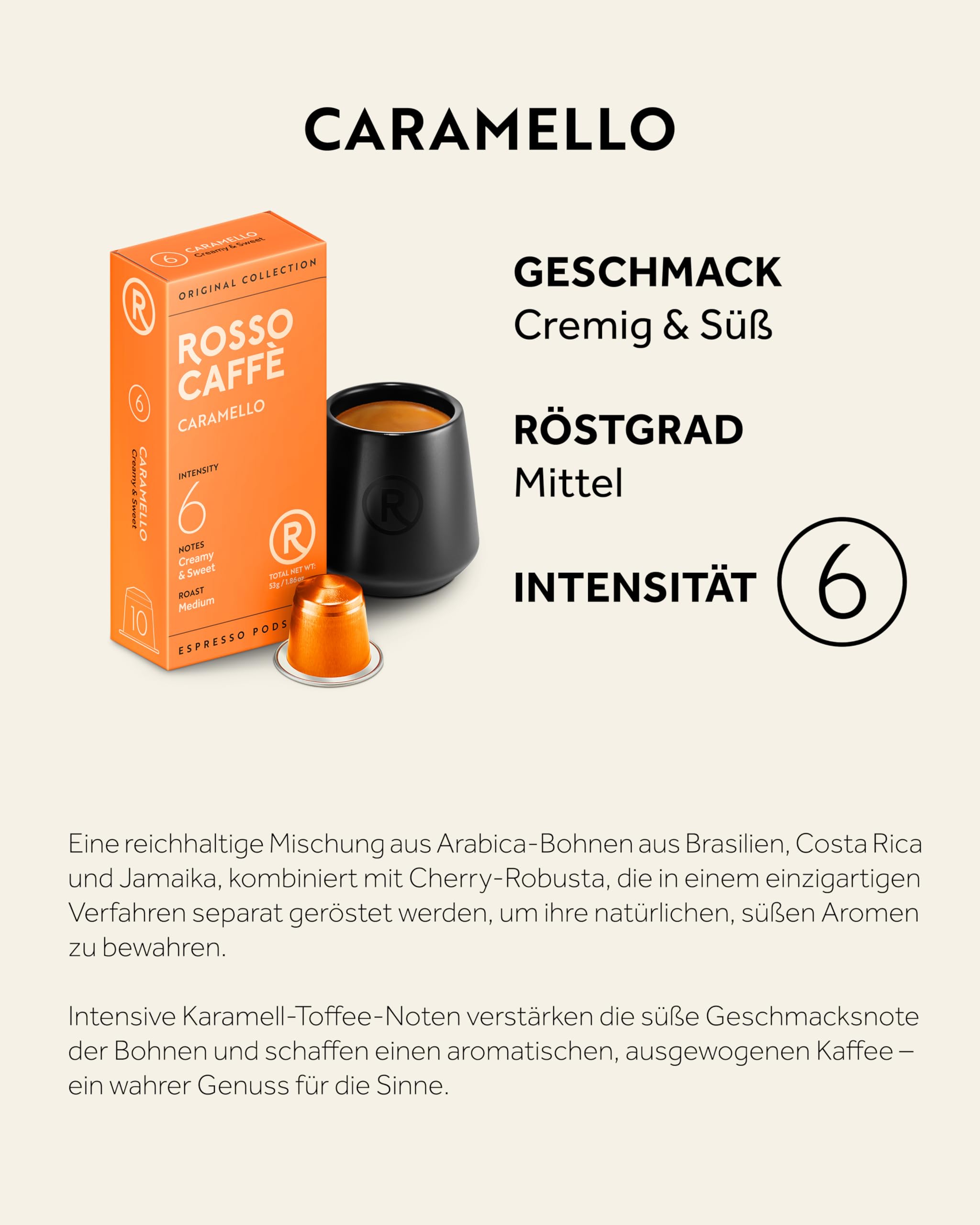ROSSO CAFFÈ Nespresso Kapseln 120 Stück Aromakaffee, 3 Premium Geschmacksrichtungen Mixpaket, Nespresso kompatible Kaffeekapseln, kompatibel mit Original Kapselmaschinen