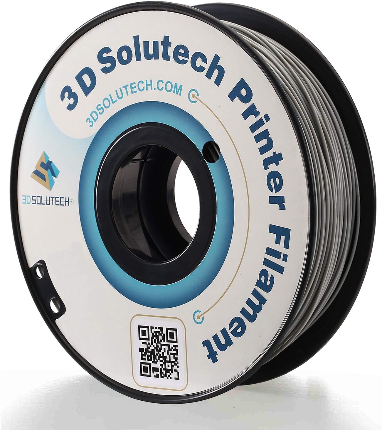 3D Solutech Real Grey 1.75mm PETG 3D Printer Filament 2.2 LBS (1.0KG) - PETG175GRY
